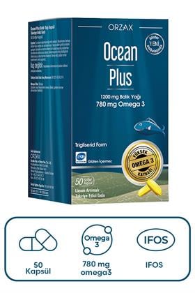 Orzax Ocean Plus Omega 3 Balık Yağı Takviyesi 50 Kapsül Orzax