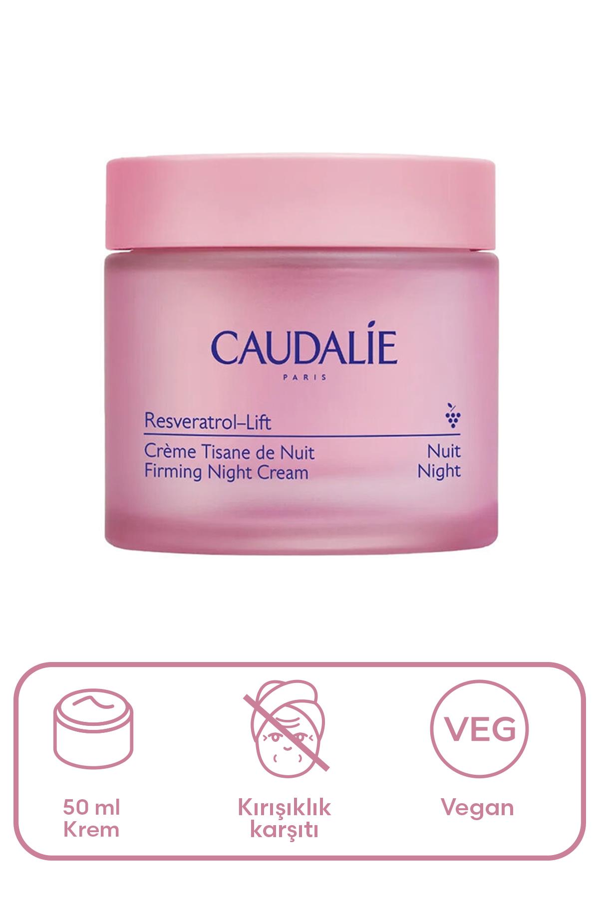 Caudalie Resveratrol Lift Sıkılaştırıcı Etkili Gece Bakım Kremi 50 ml