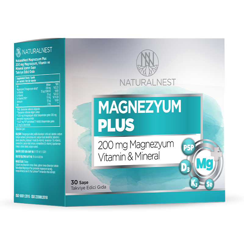 Naturalnest Magnezyum Takviye Edici Gıda 30 Saşe Naturalnest