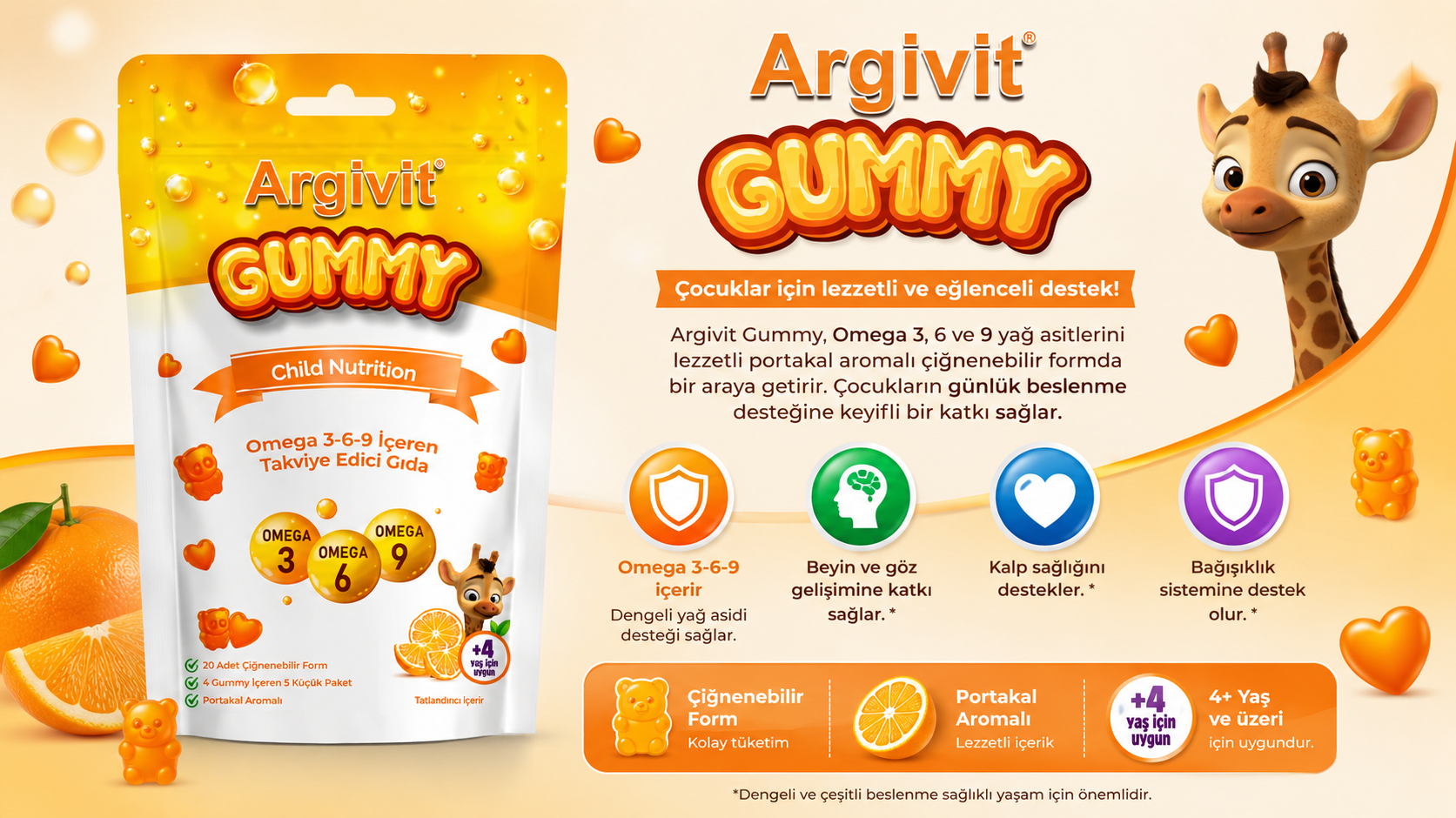 Argivit Gummy Jelibon: Eğlenceli Omega Desteği