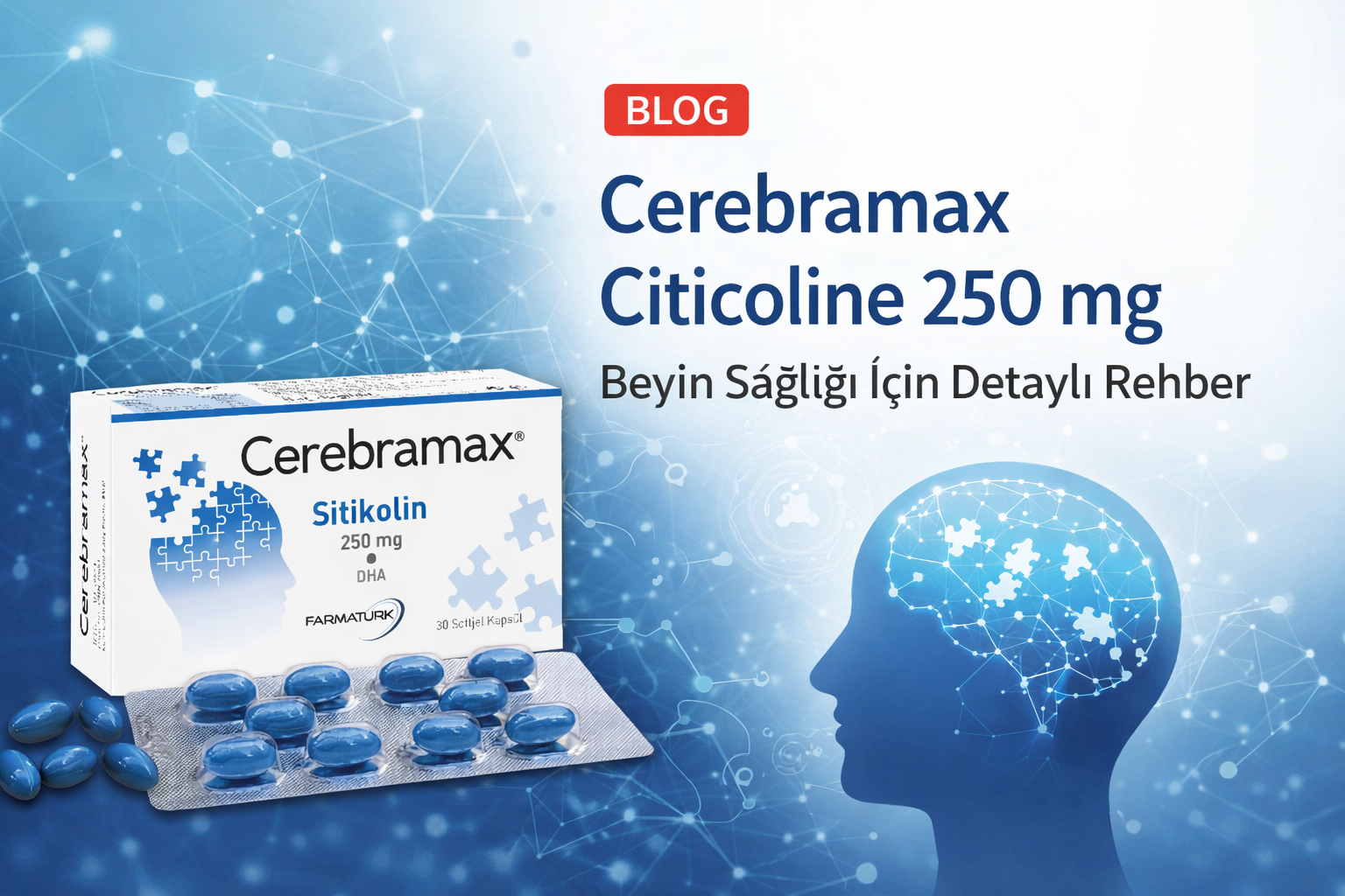 Cerebramax Citicoline 250 mg 30 Kapsül Nedir? Beyin Sağlığı İçin Detaylı Rehber
