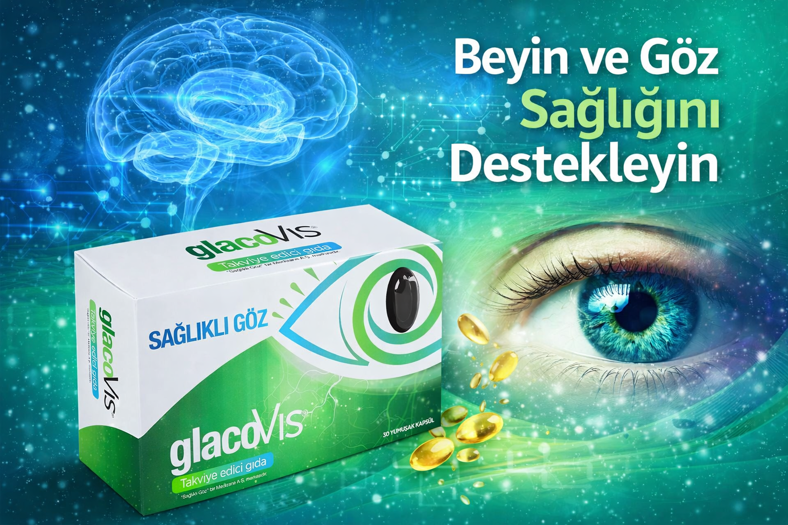Glacovis 30 Kapsül Nedir? Beyin ve Göz Sağlığını Destekleyen Takviye Rehberi