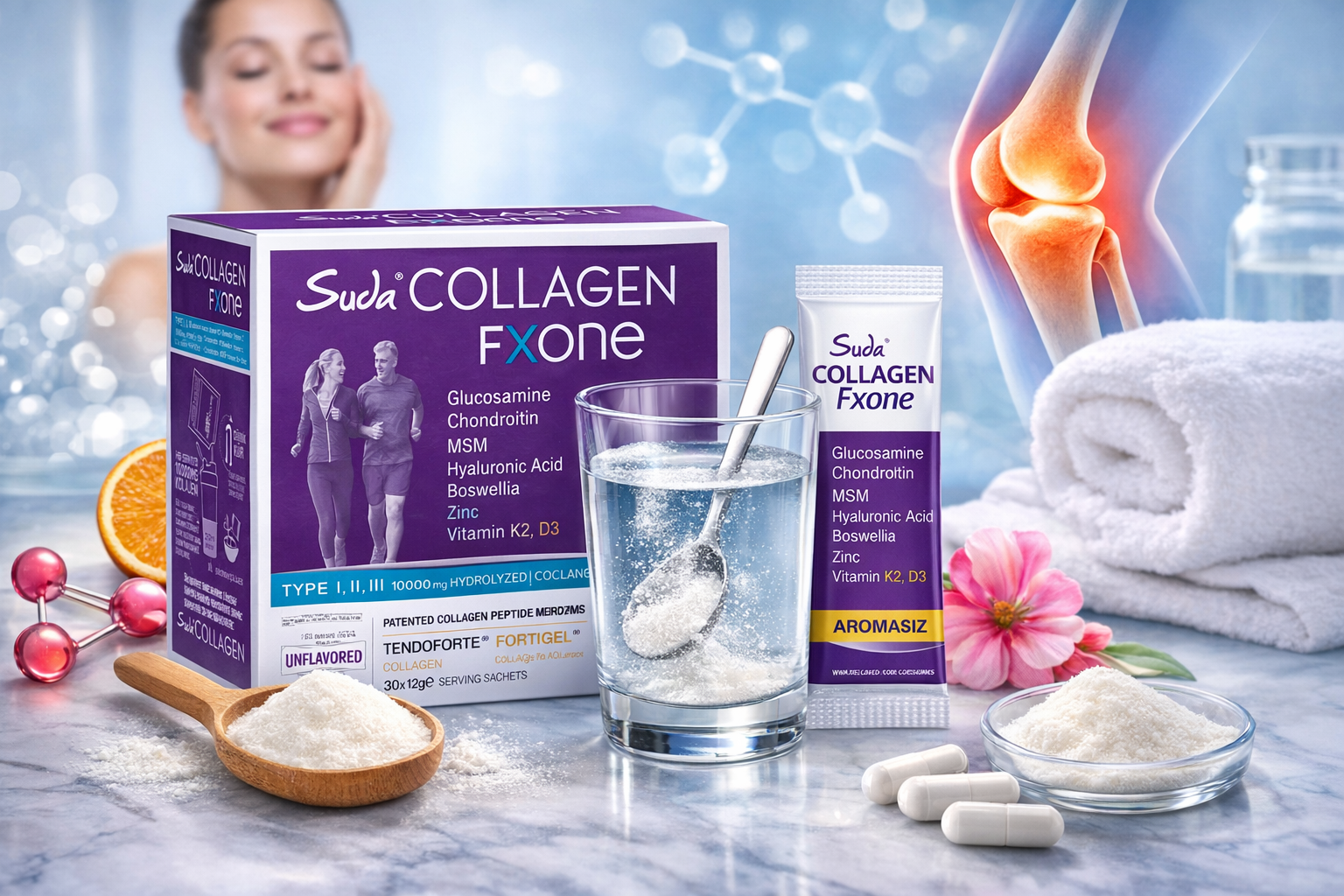 Suda Collagen Fxone Aromasız Takviye Edici Gıda 30 x 12 gr Nedir? Faydaları, Kullanımı ve Merak Edilenler