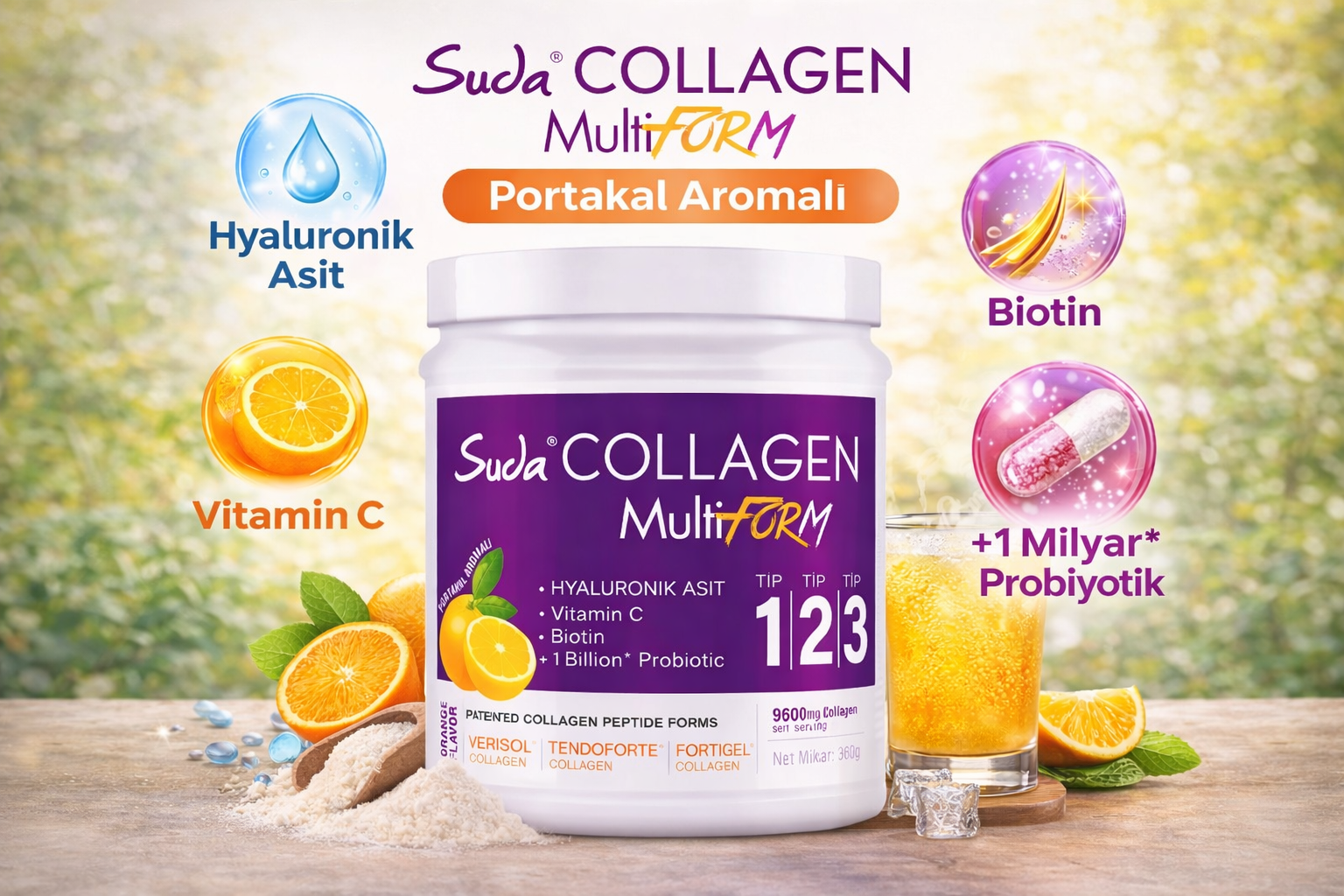 Suda Collagen MultiForm Portakal Aromalı Takviye Edici Gıda 360 g Nedir? Faydaları, İçeriği ve Kullanım Rehberi