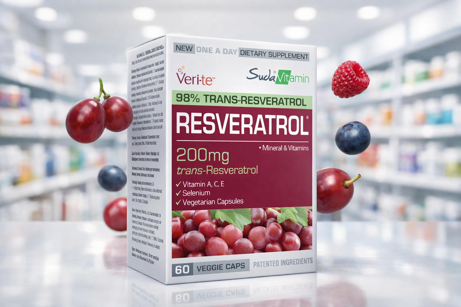 Suda Vitamins Resveratrol 60 Bitkisel Kapsül Nedir? Faydaları ve Kullanımı I Vitaminsan