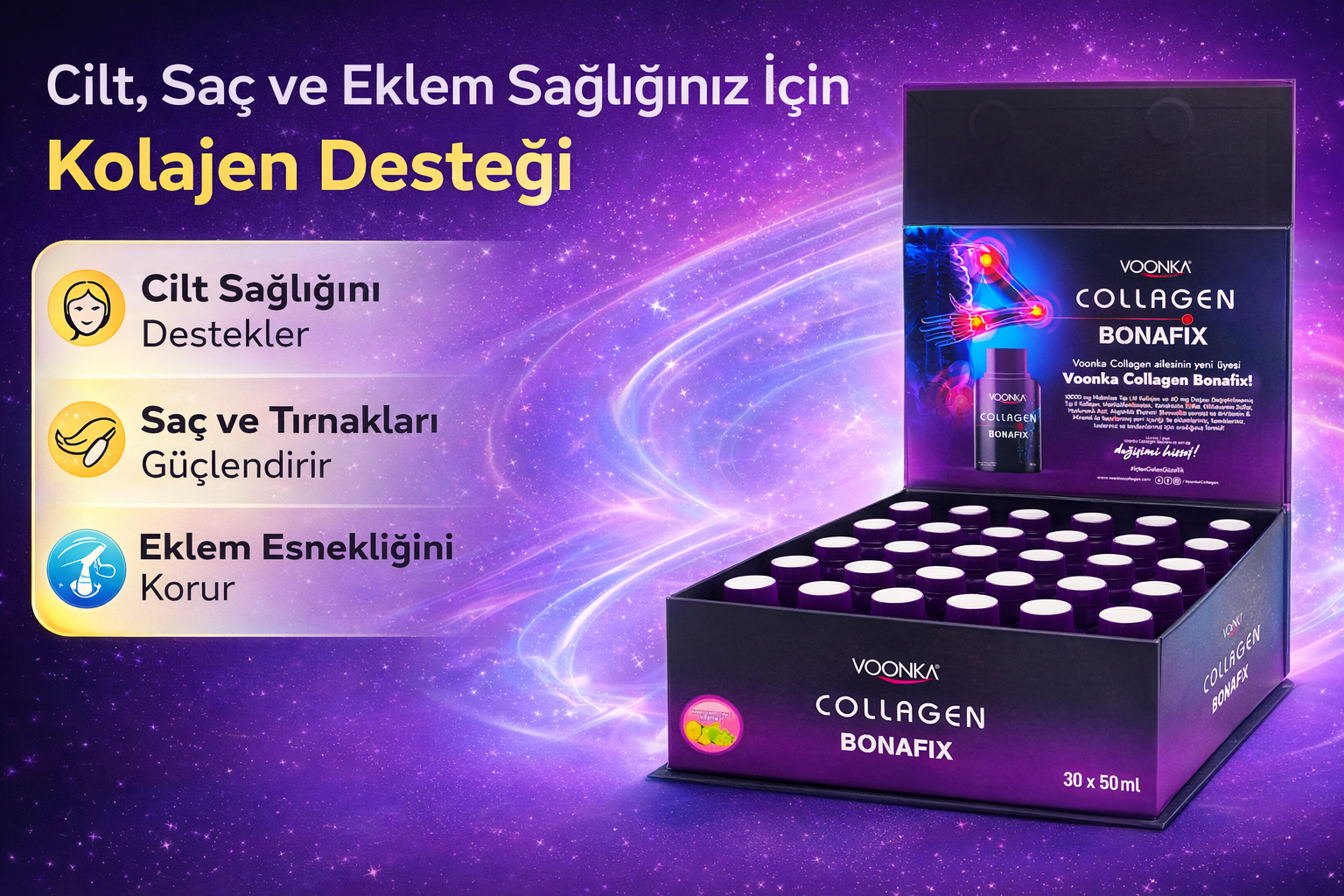 Voonka Collagen Bonafix 50 ml Nedir? Saç, Cilt ve Tırnak Sağlığı İçin Kullanım Rehberi