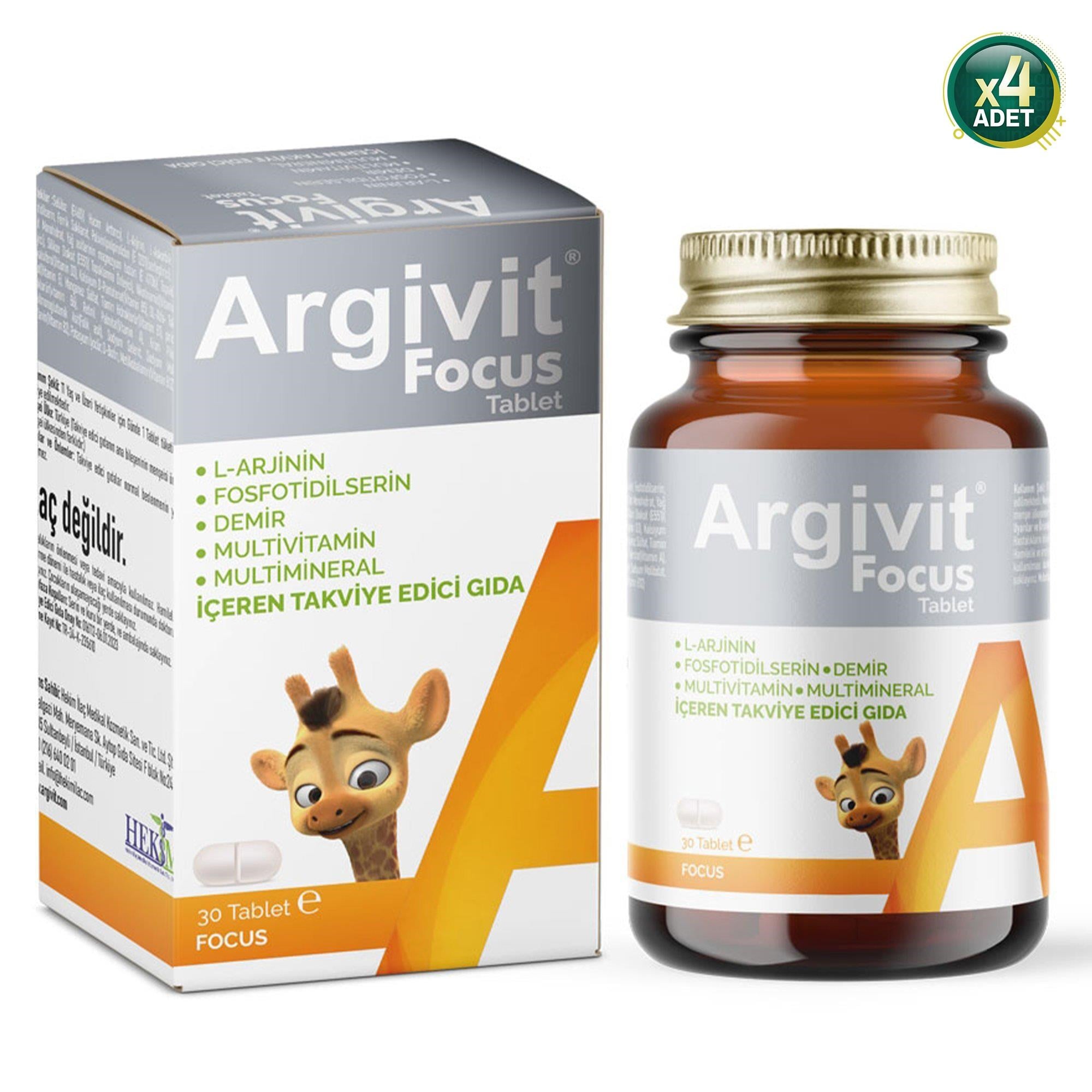 Argivit Focus 30 Tablet 4'lü