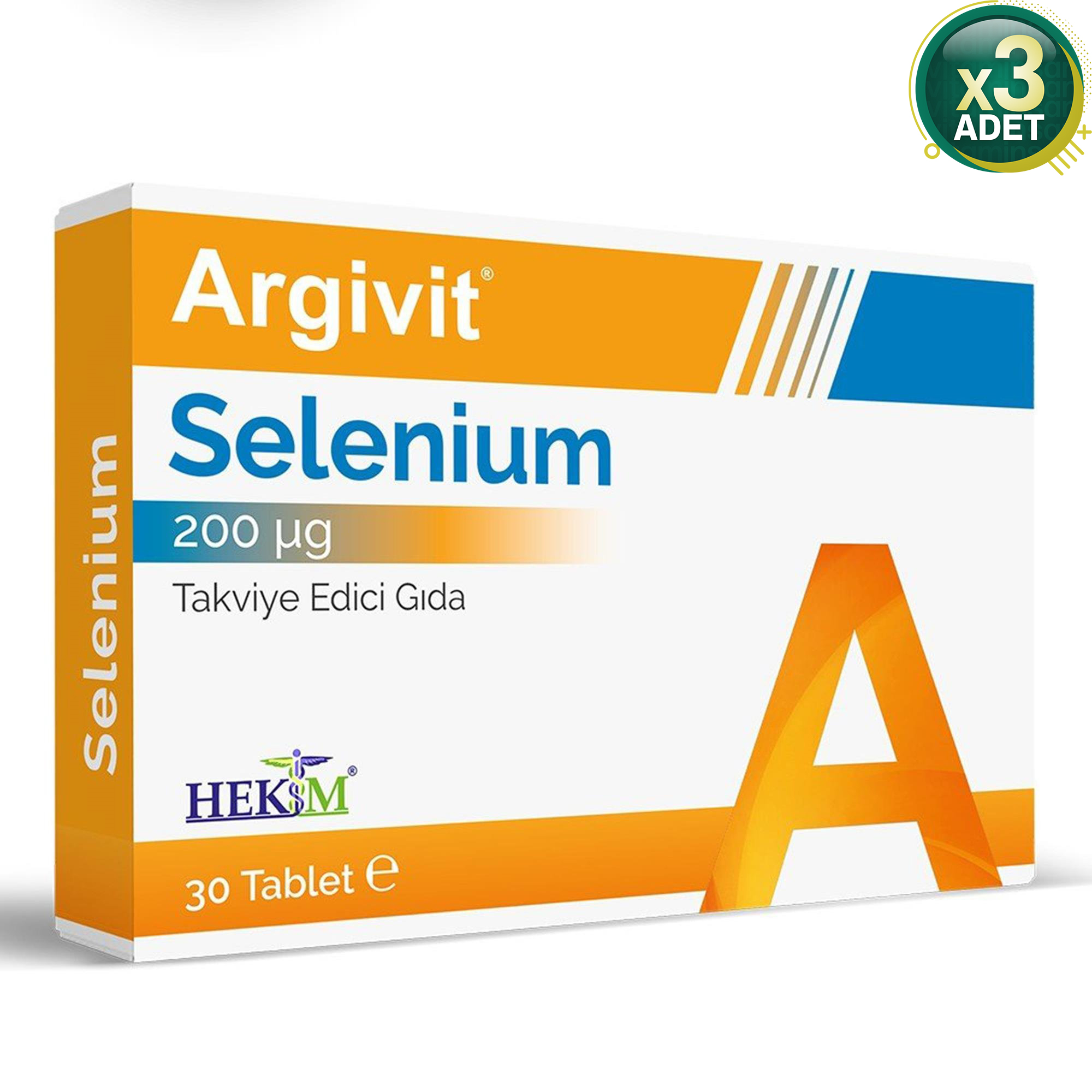 Argivit Selenium 30 Tablet - 3 Adet (90 Tablet)