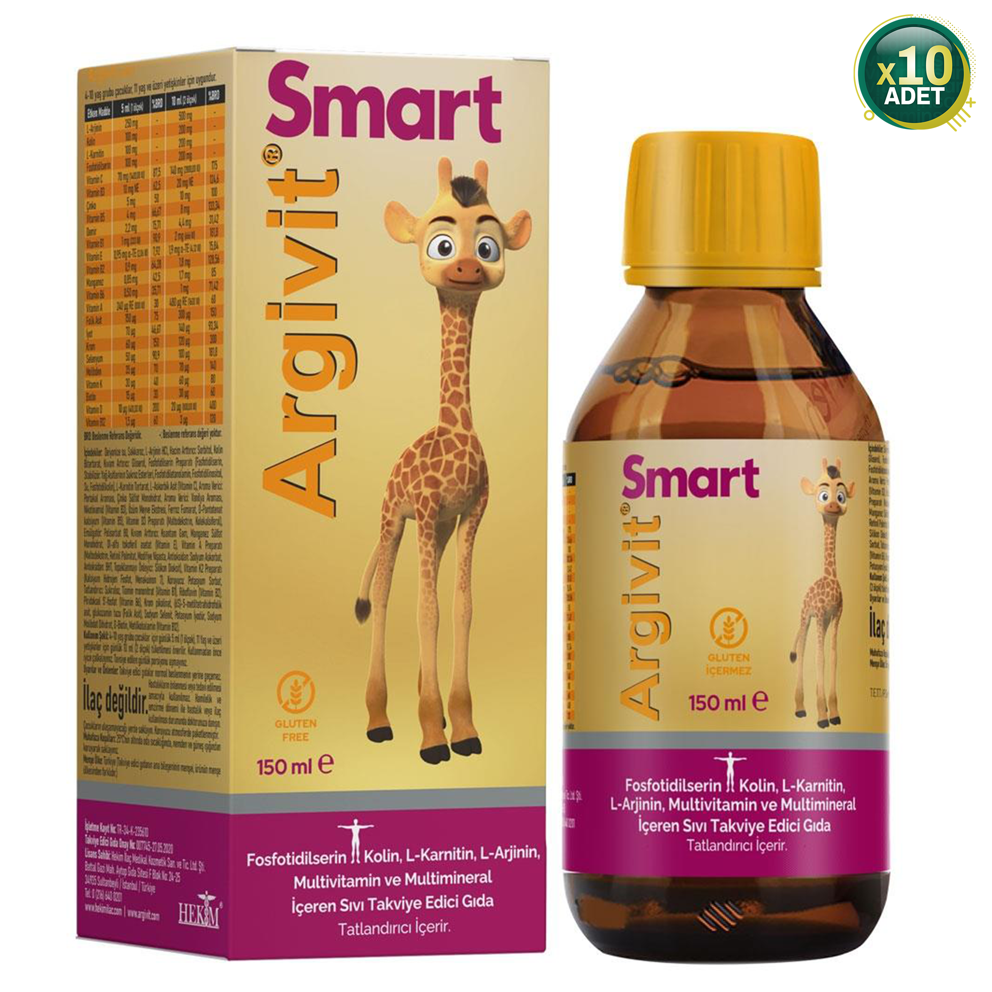 Argivit Smart Şurup 150 ml 10 Adet