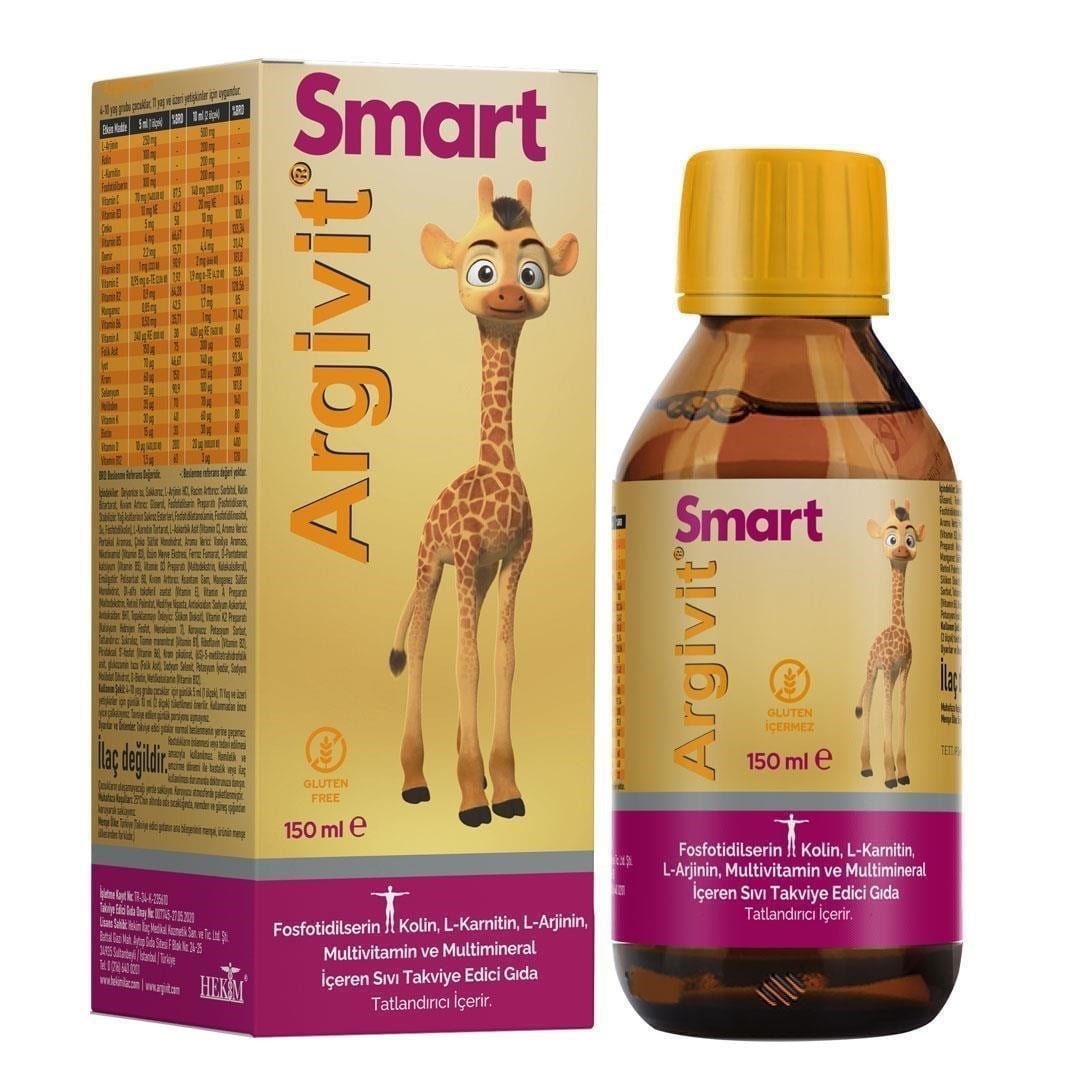 Argivit Smart Şurup 150 ml, Multivitamin ve Multimineral İçeren Çocuk Takviyesi
