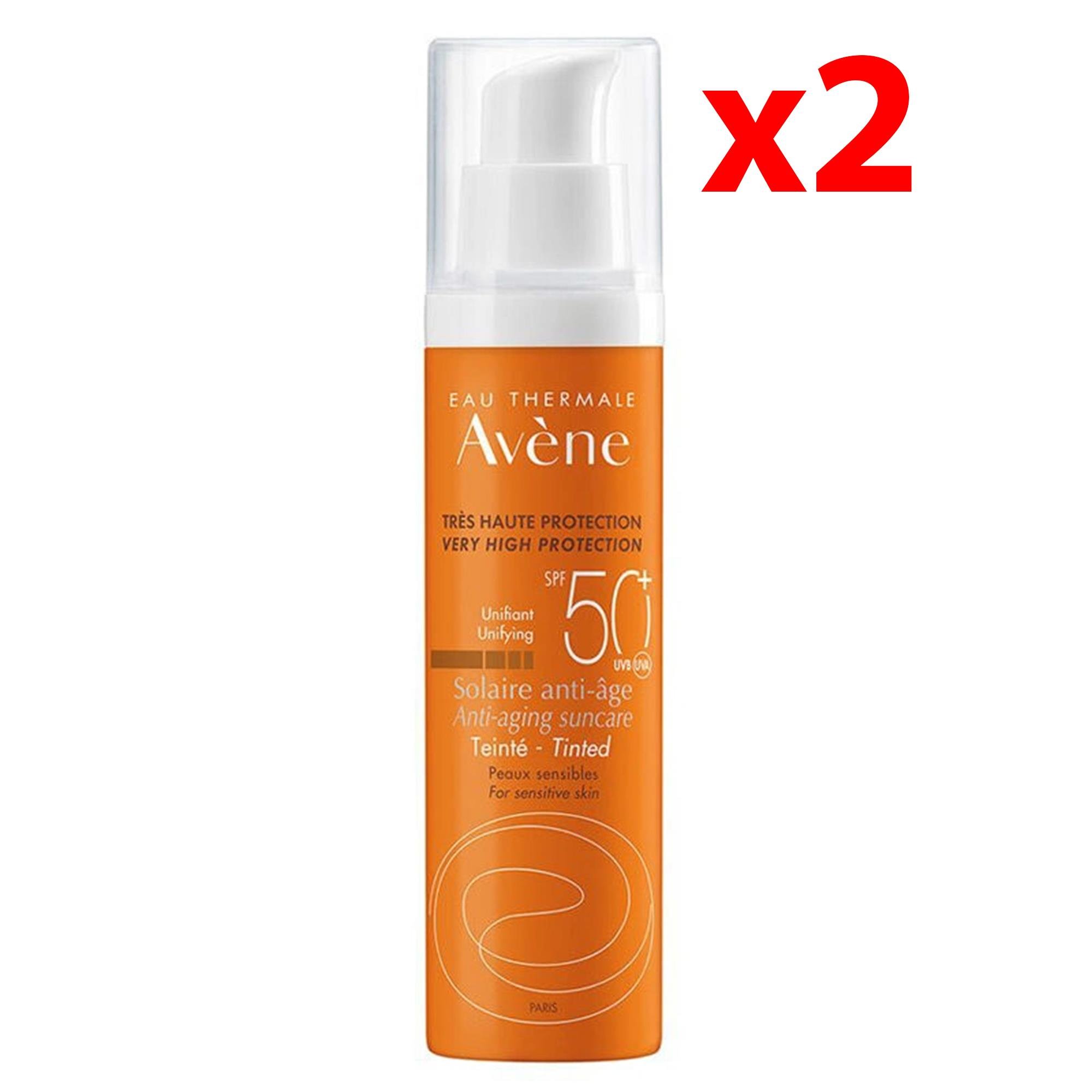 Avene Solaire Anti-age SPF50+ Yaşlanma Karşıtı Renkli Güneş Koruyucu 50 ml 2 Adet