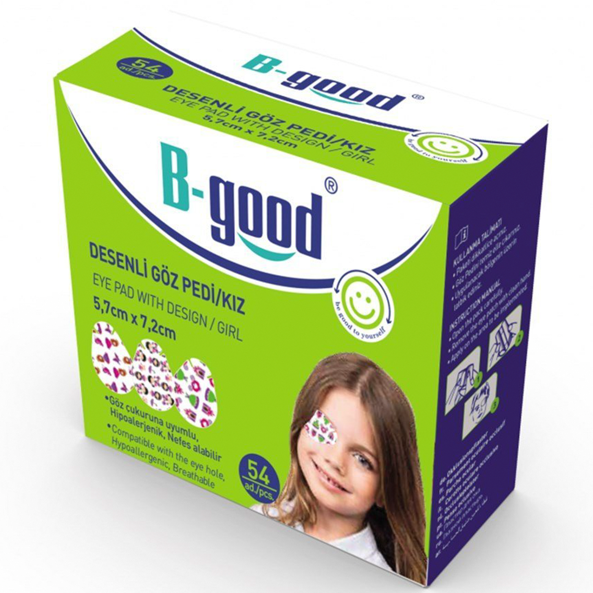 B-Good Göz Pedi Desenli Kız 5,7 x 7,2 cm 54'lü