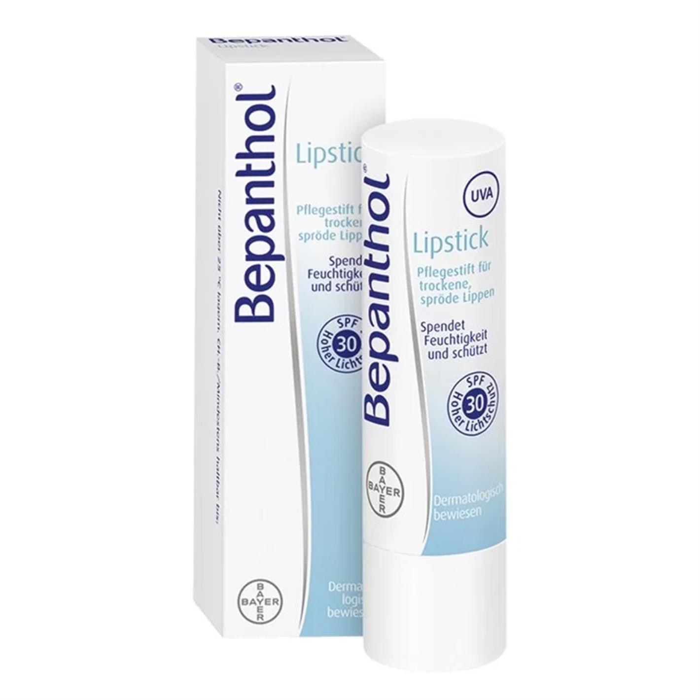 Bepanthol Lipstick Güneş Koruyucu Dudak Bakım Krem SPF 30 Güneş Koruyuculu Dudak Bakımı 4.5 ML