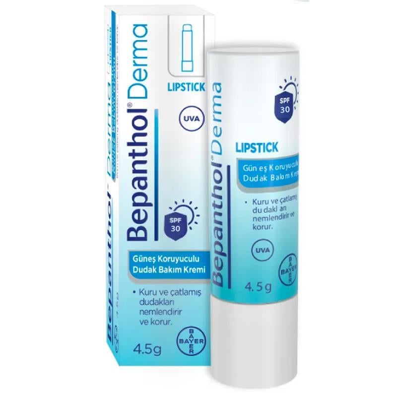 Bepanthol Lipstick Güneş Koruyucu Dudak Bakım Krem SPF 30 Güneş Koruyuculu Dudak Bakımı 4.5 ML