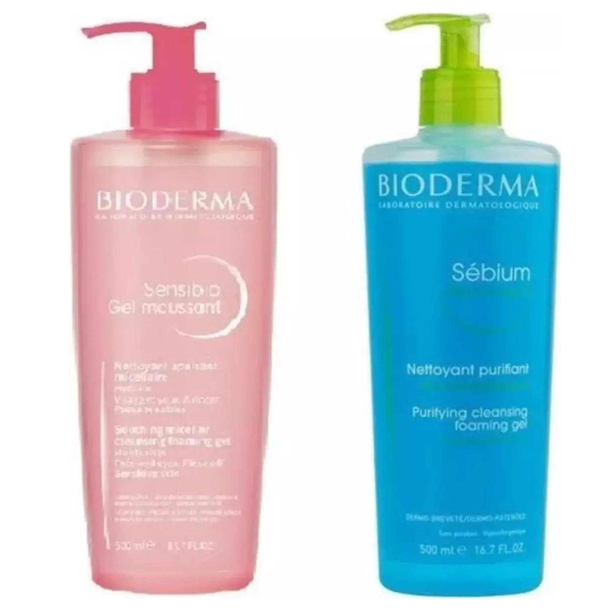 Bioderma Sensibio Foaming Gel 500 ml & Sebium Foaming Gel 500 ml Avantajlı Set