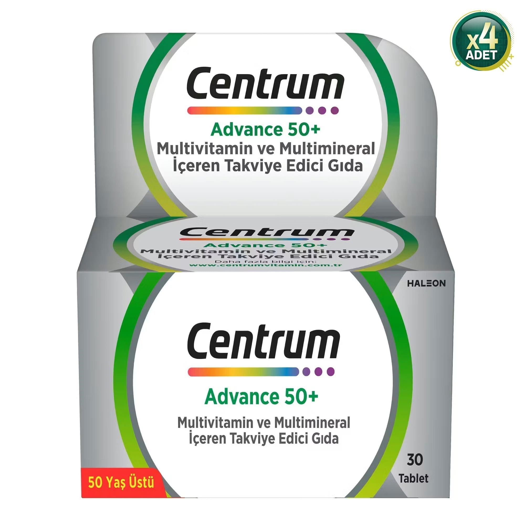 Centrum Advance 50 Plus 30 Tablet 4 Adet