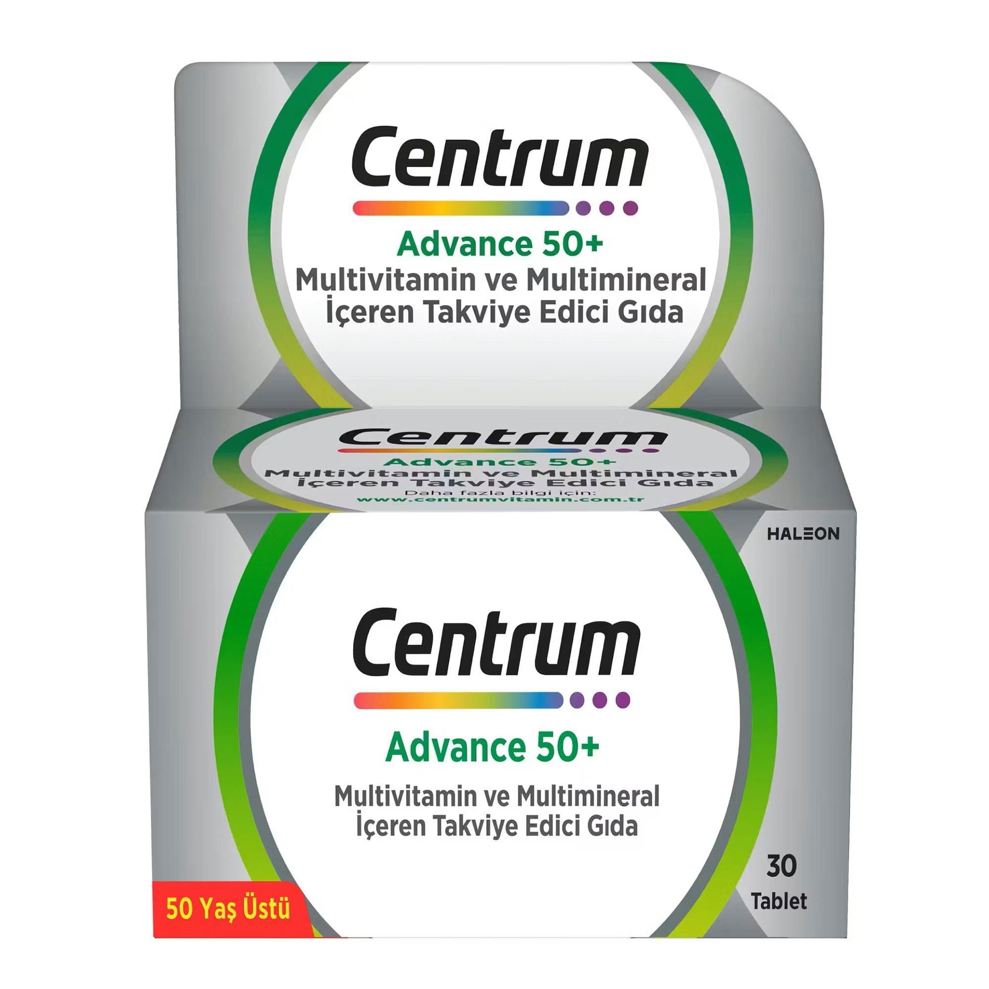Centrum Advance Multivitamin 50+ Yaş 30lu Tablet