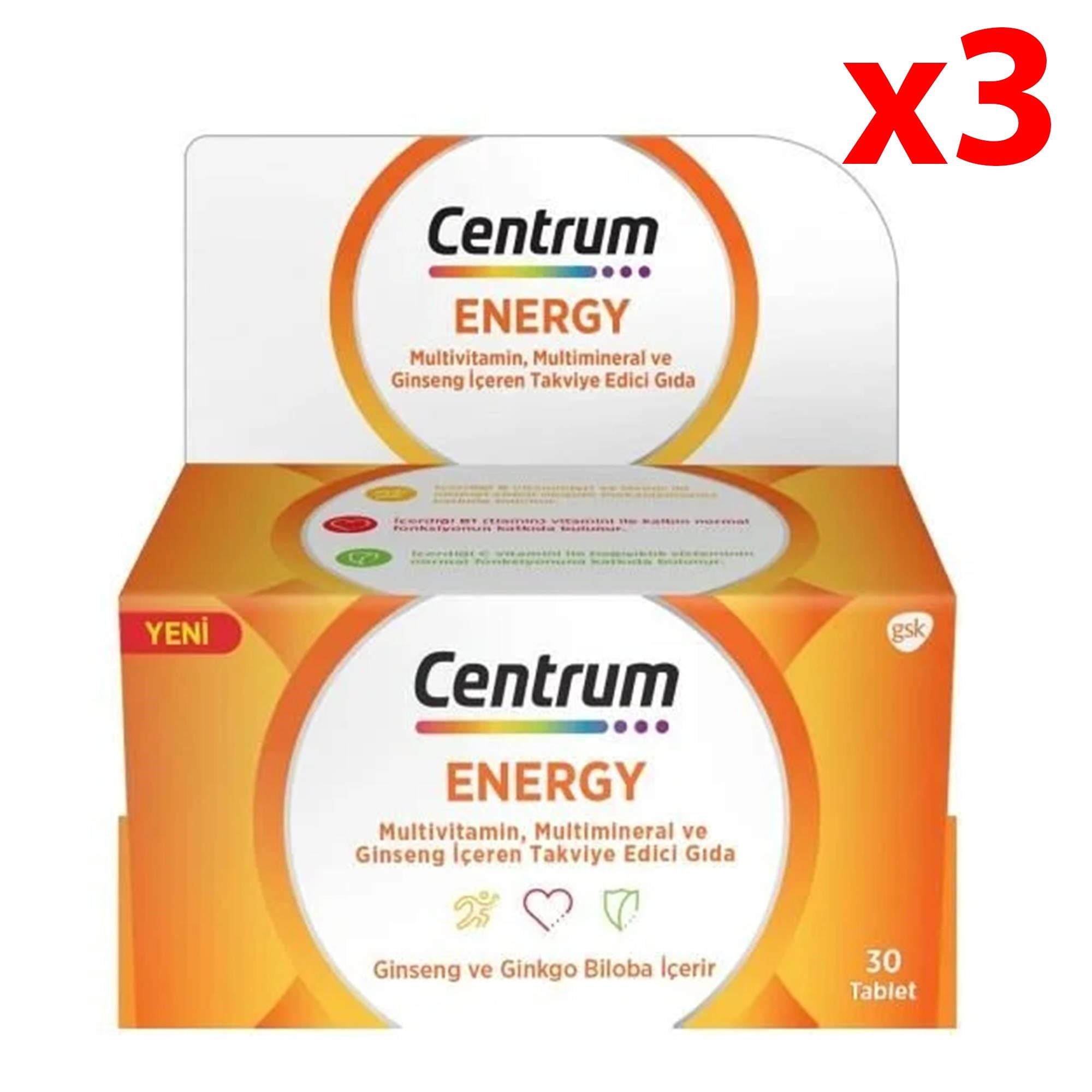 Centrum Energy Multivitamin 30lu Tablet (3 paketi)