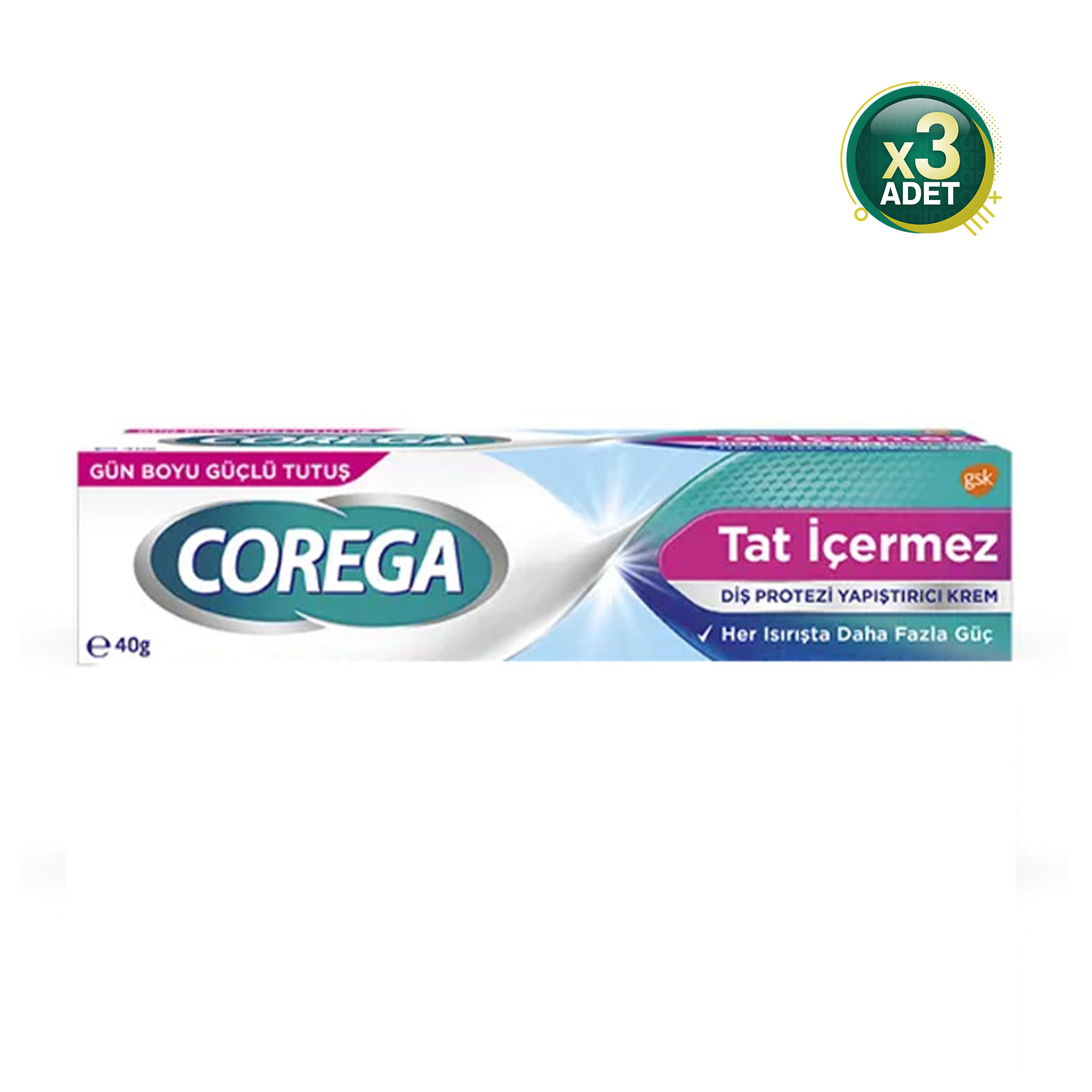 Corega Diş Protezi Yapıştırıcı Krem 40gr 3 Adet