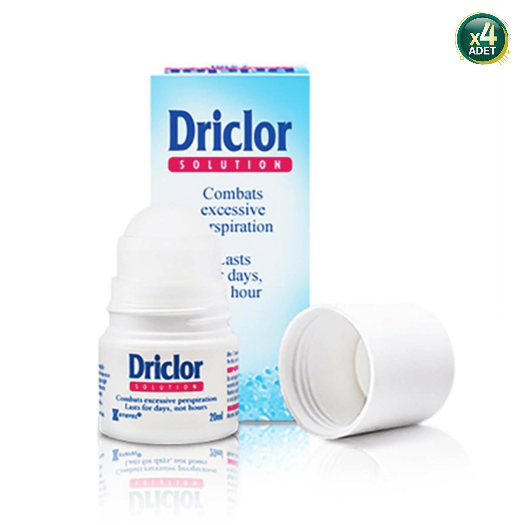 Driclor Roll-On Deodorant 20 ml 4 Adet