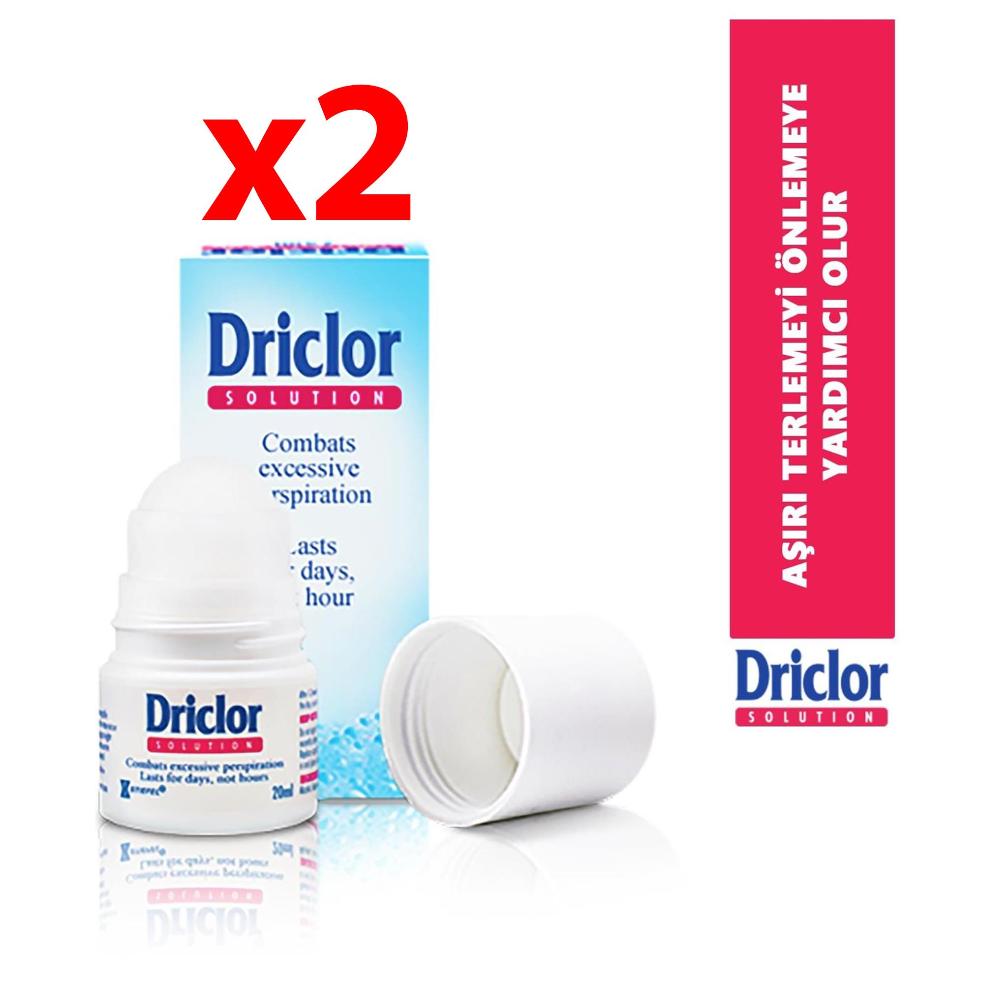 Driclor Roll-On Deodorant 20 ml - 2 Adet