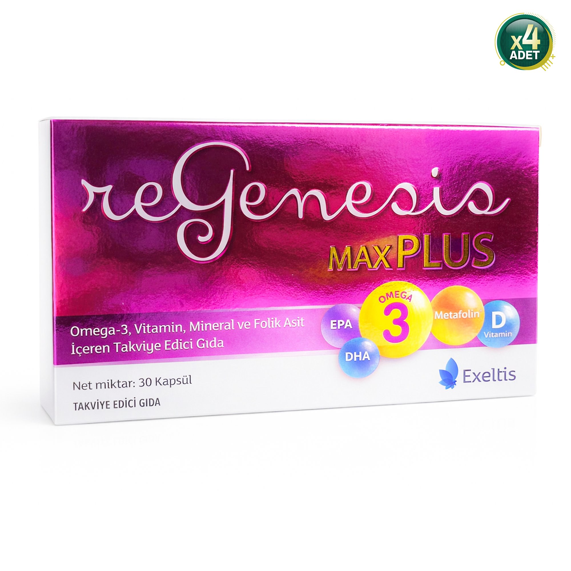 Exeltis Regenesis Max 30 Kapsül 4'lü