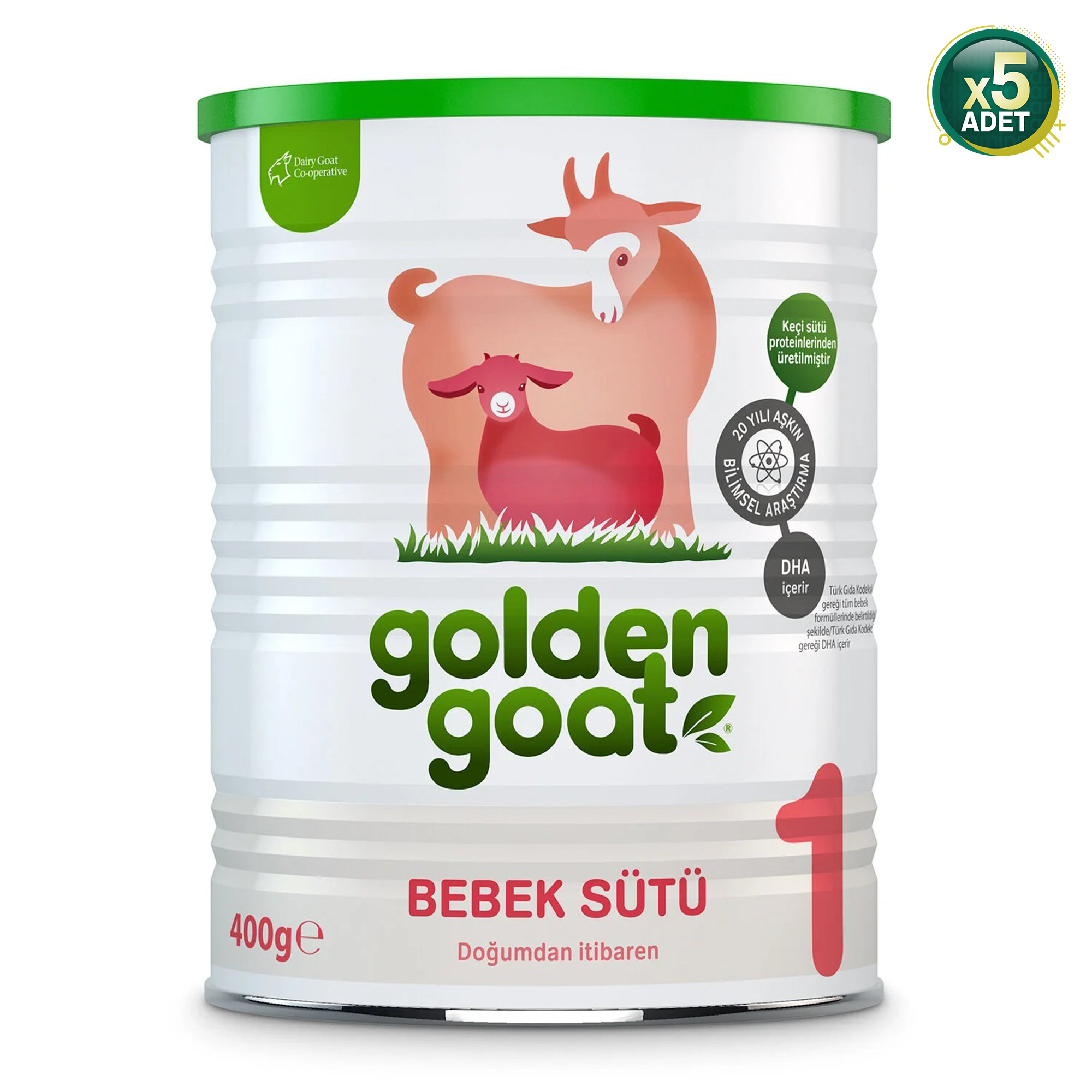 Golden Goat 1 Bebek Sütü 0-6 Ay 400 gr 5 Adet