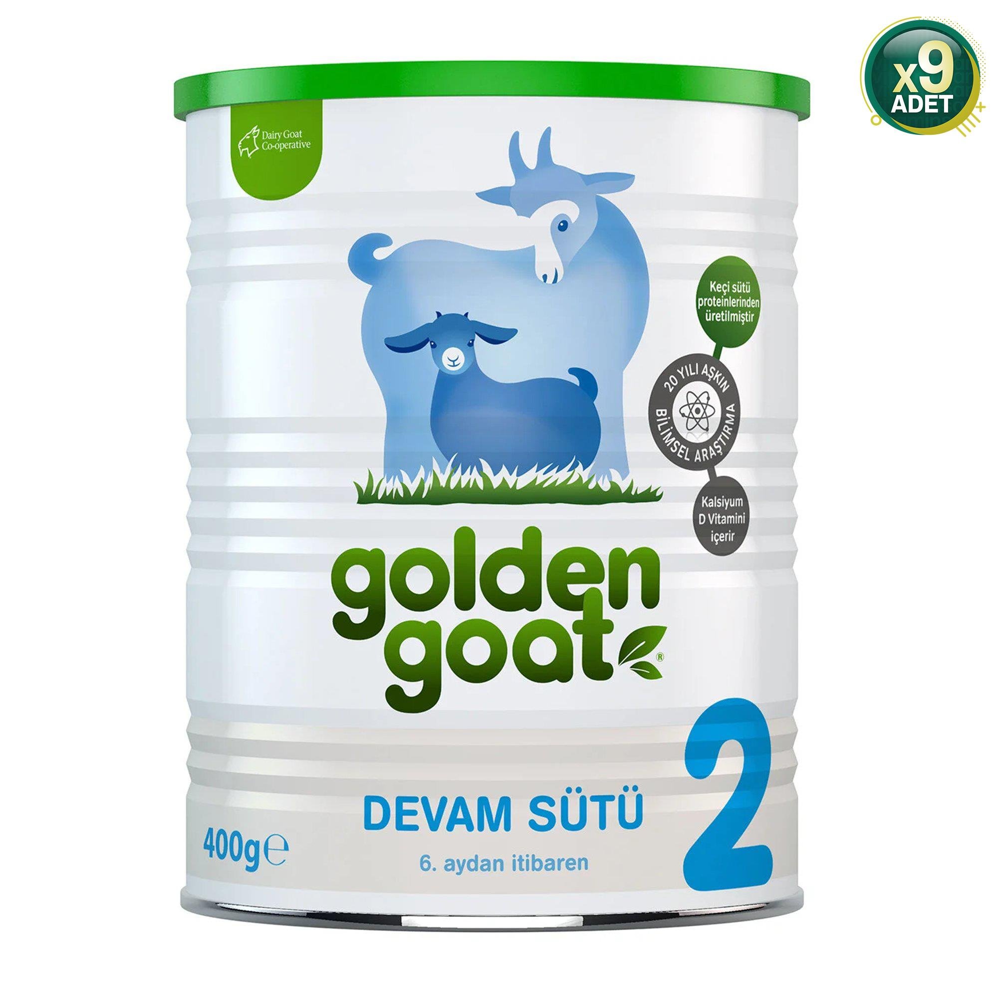 Golden Goat Keçi Devam Sütü 2 Numara 400 g x 9 adet