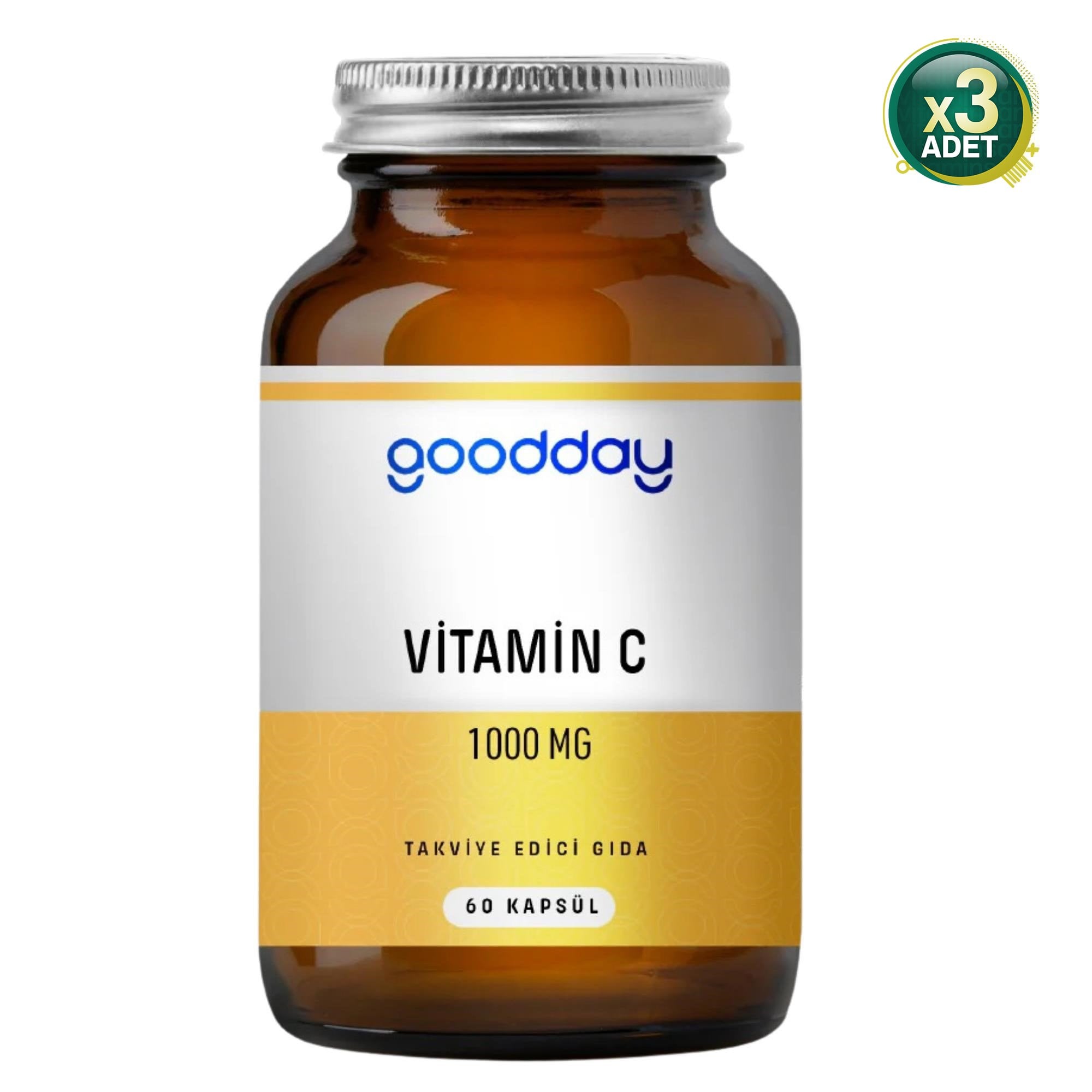 Goodday Vitamin C 1000 60 Kapsül 3 Adet - Aromasız
