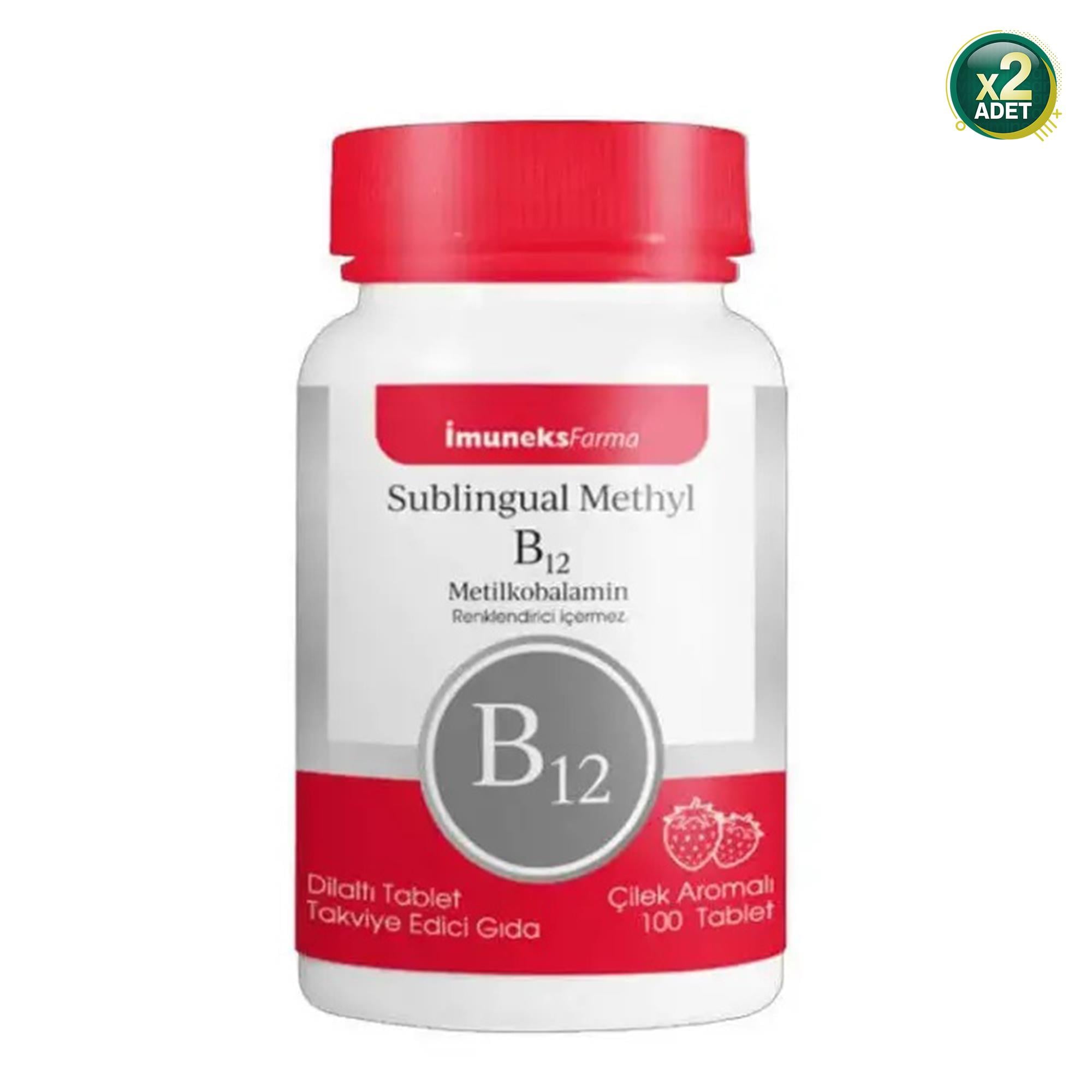 Imuneks Farma Sublingual Methyl B12 100 Tablet 2 Adet