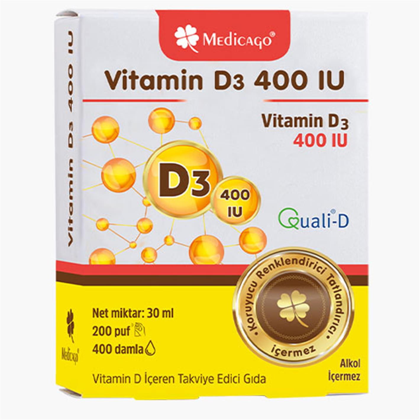 Medicago Vitamin D3 400 IU Puf 30 ml