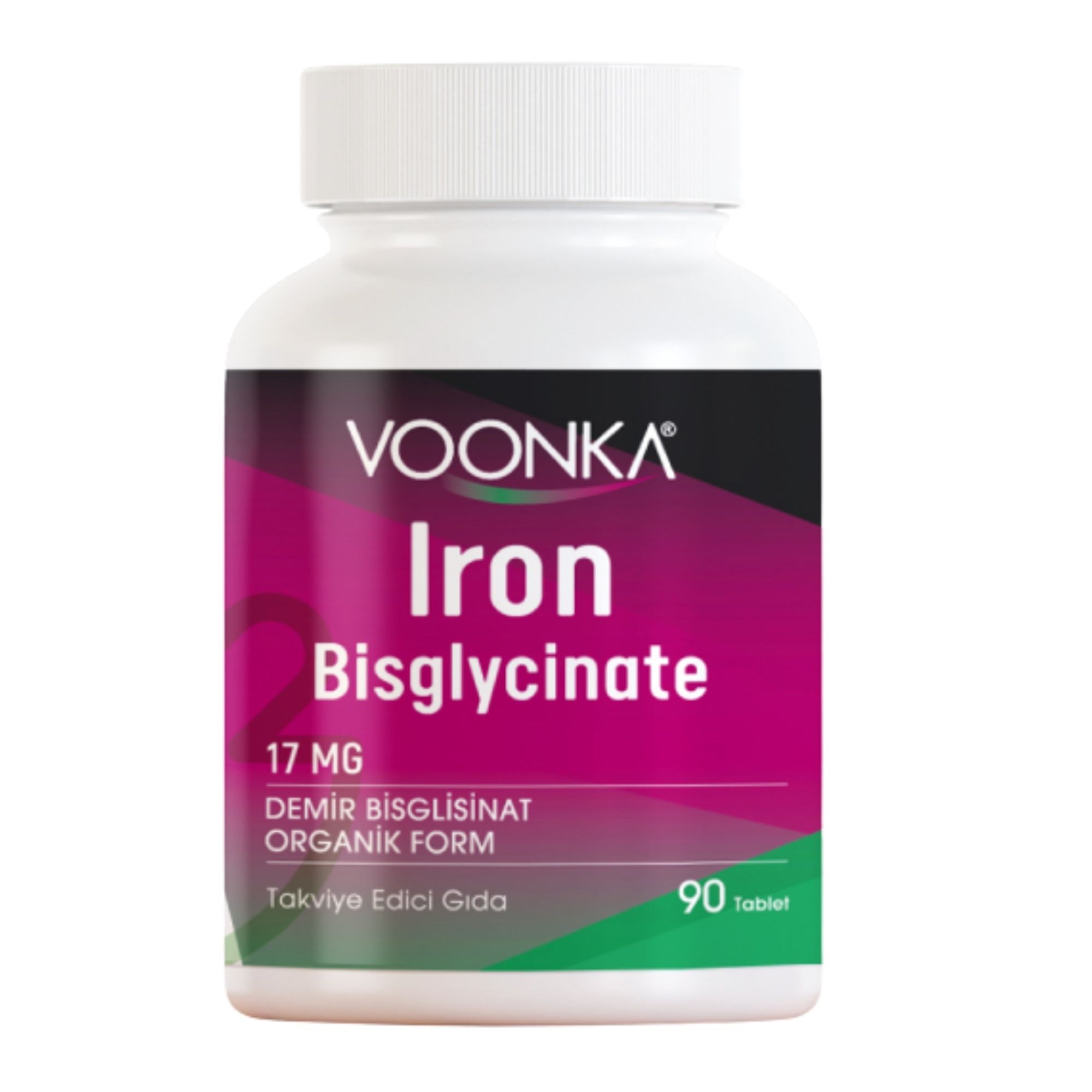 Mena Rise Voonka Iron Bisglycinate Takviye Edici Gıda 90 Table