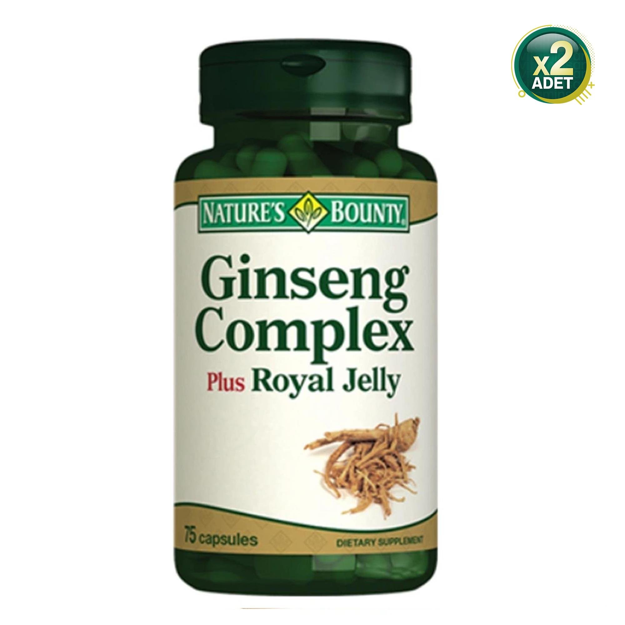Natures Bounty Ginseng Complex Plus Royal Jelly Takviye Edici Gıda 75 Kapsül 2 Adet