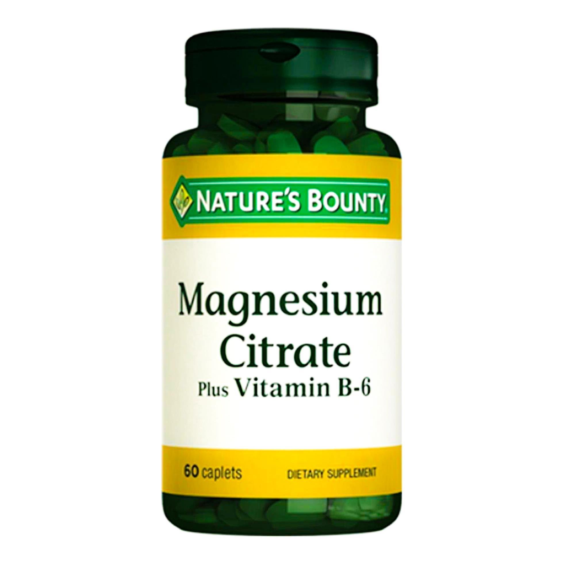 Natures Bounty Magnesium Citrate with Vitamin B6 Takviye Edici Gıda 60 Tablet