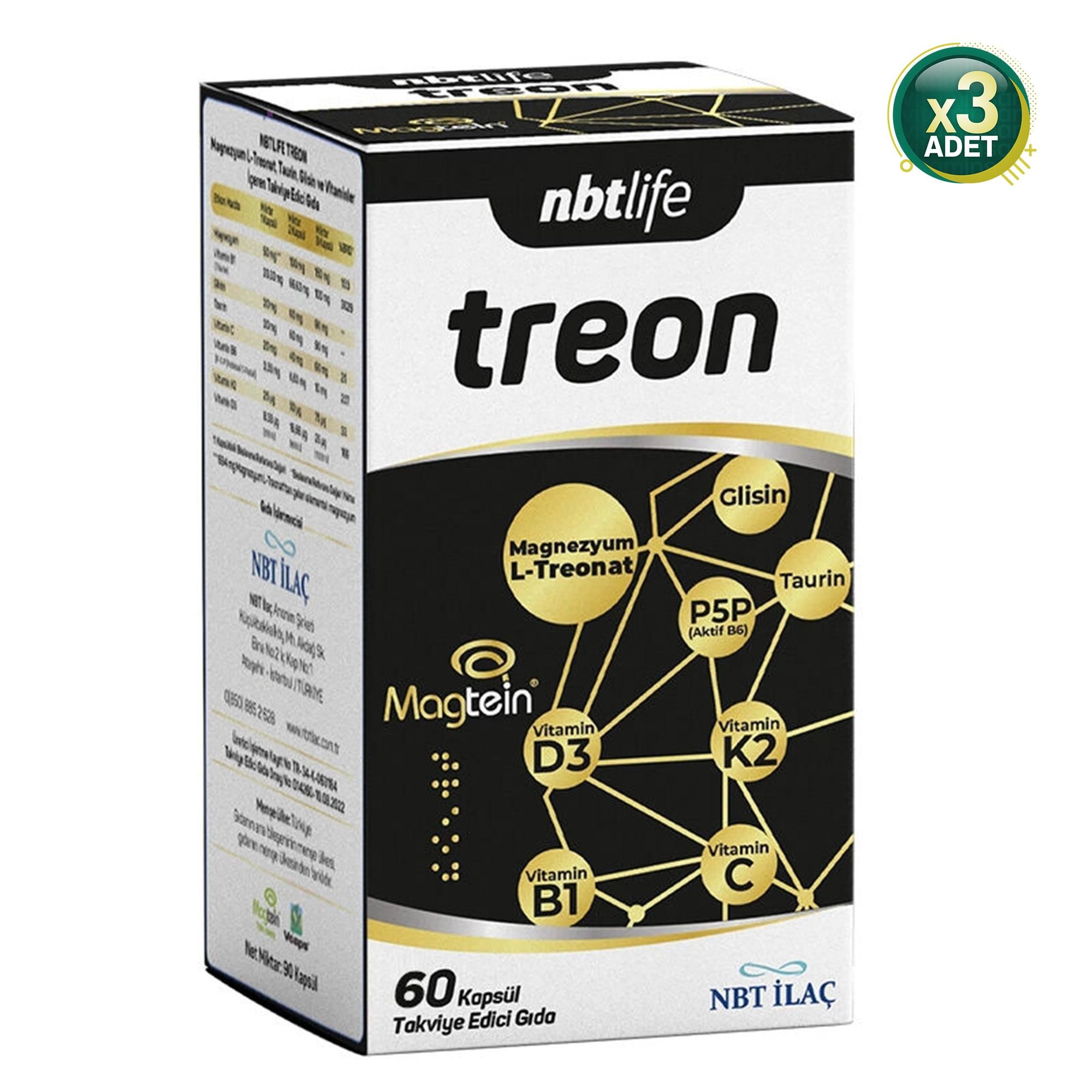 NbtLife Treon 60 Kapsül 3 Adet