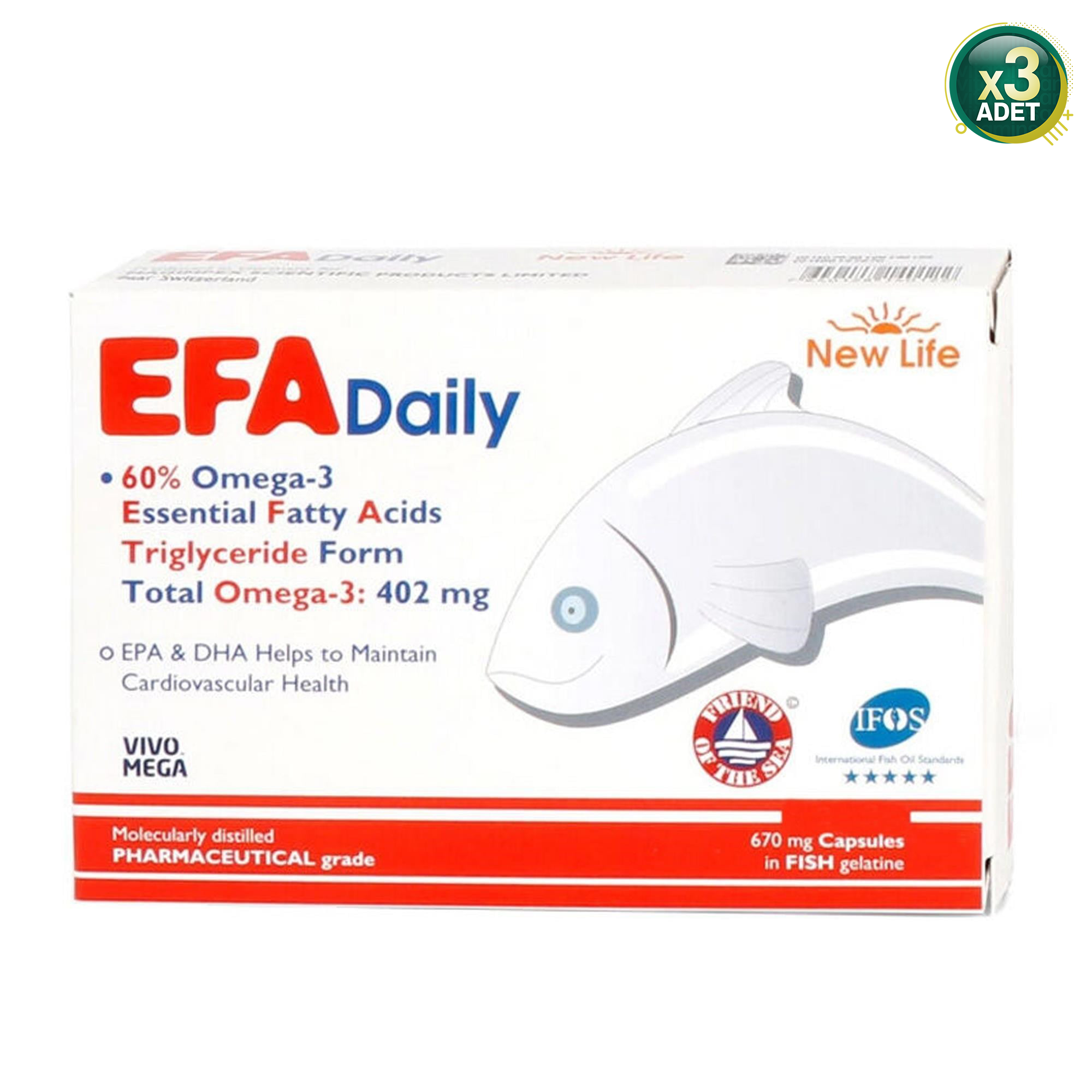 New Life EFA Daily 60 Kapsül 3 Adet