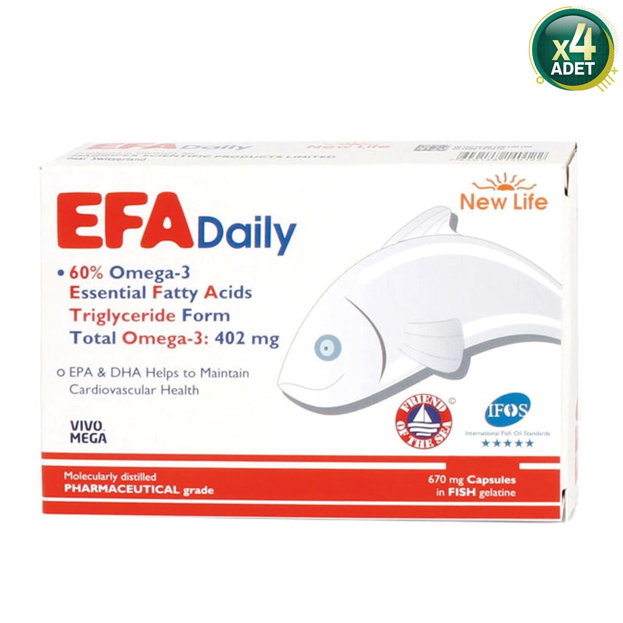 New Life EFA Daily 60 Kapsül 4 Adet