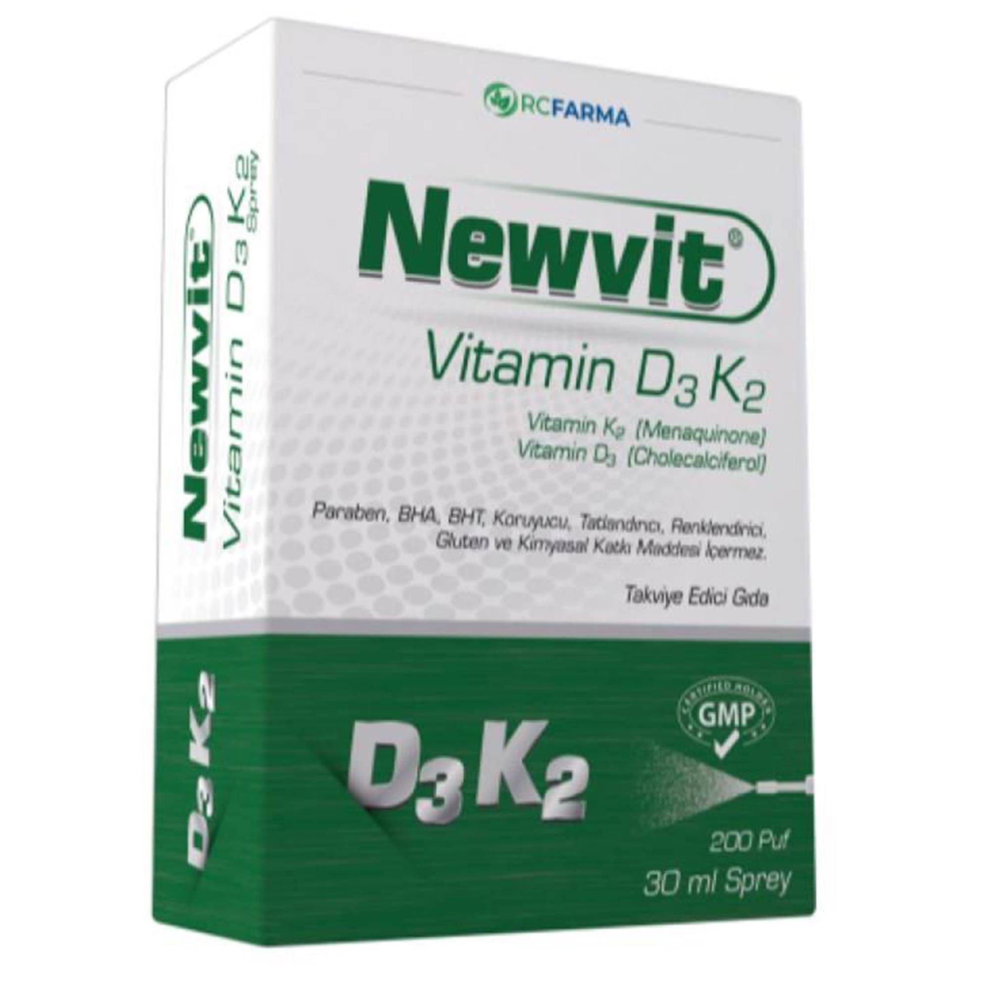 Newvit Vitamin D3K2 Sprey 30 ml