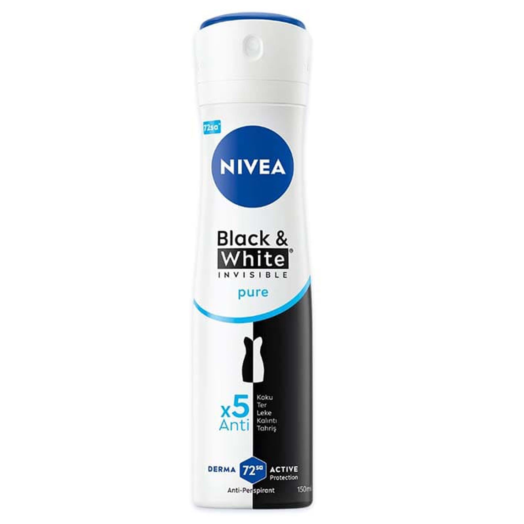 Nivea Invisible Black & White Pure Kadın Deodorant 150 ml