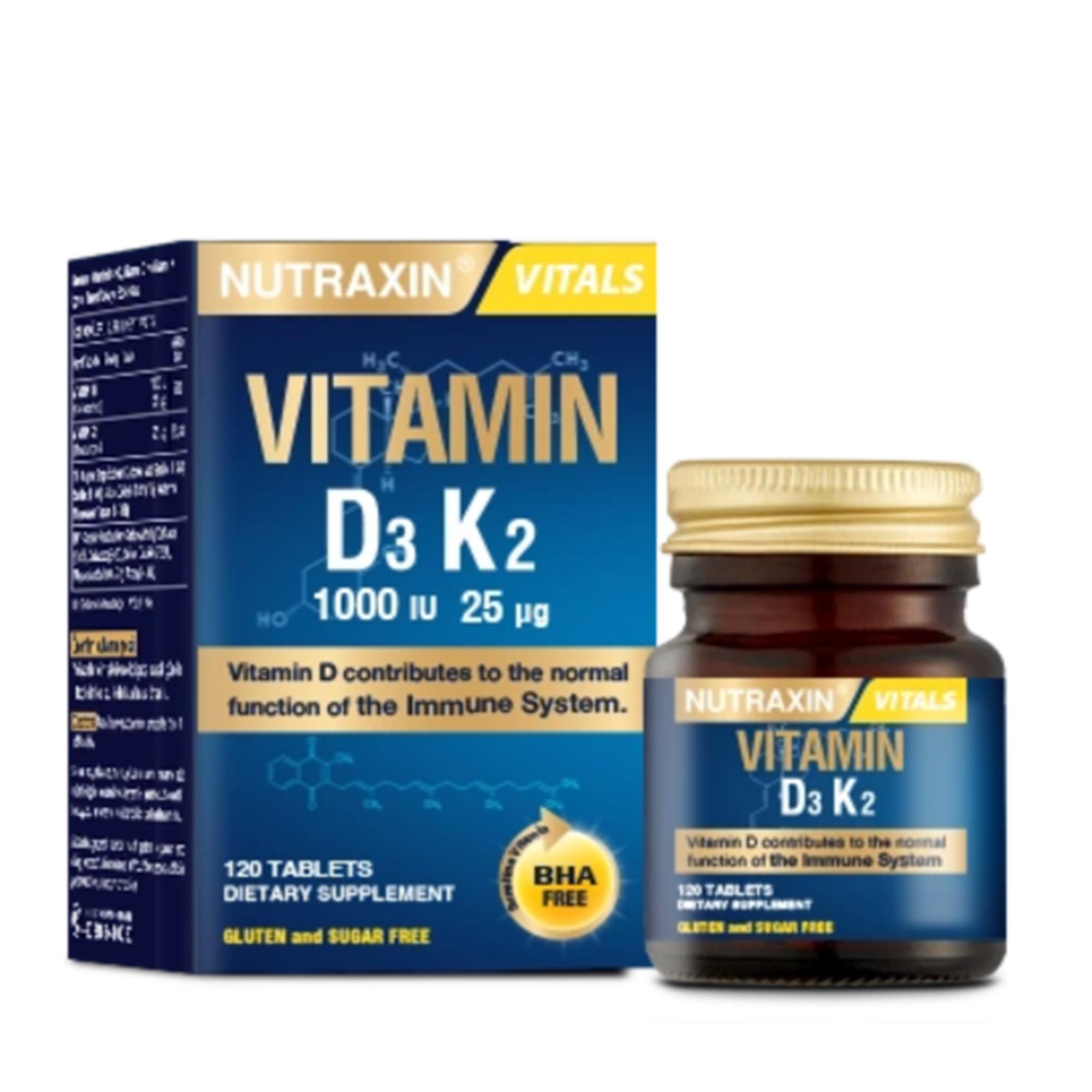 Asfstore Nutraxin Vitamin D3K2 1000 Iu 120 Tablet