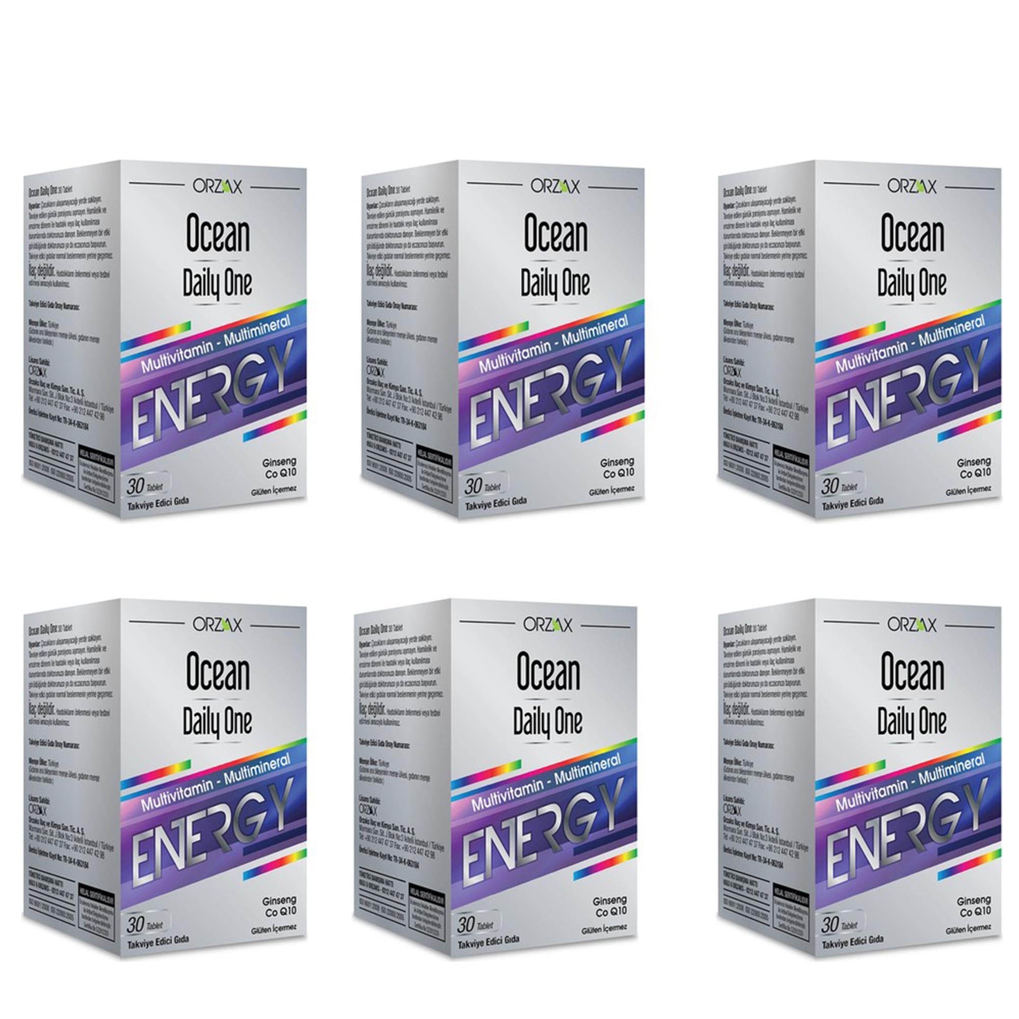 Ocean Daily One Energy 30 Tablet 6'lı