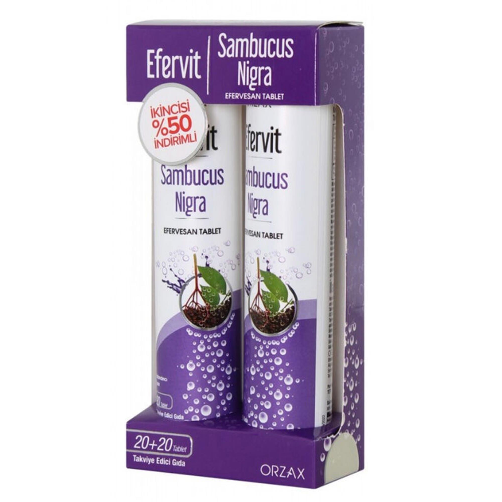 Orzax Efervit Sambucus Nigra 20 Tablet 2 Adet