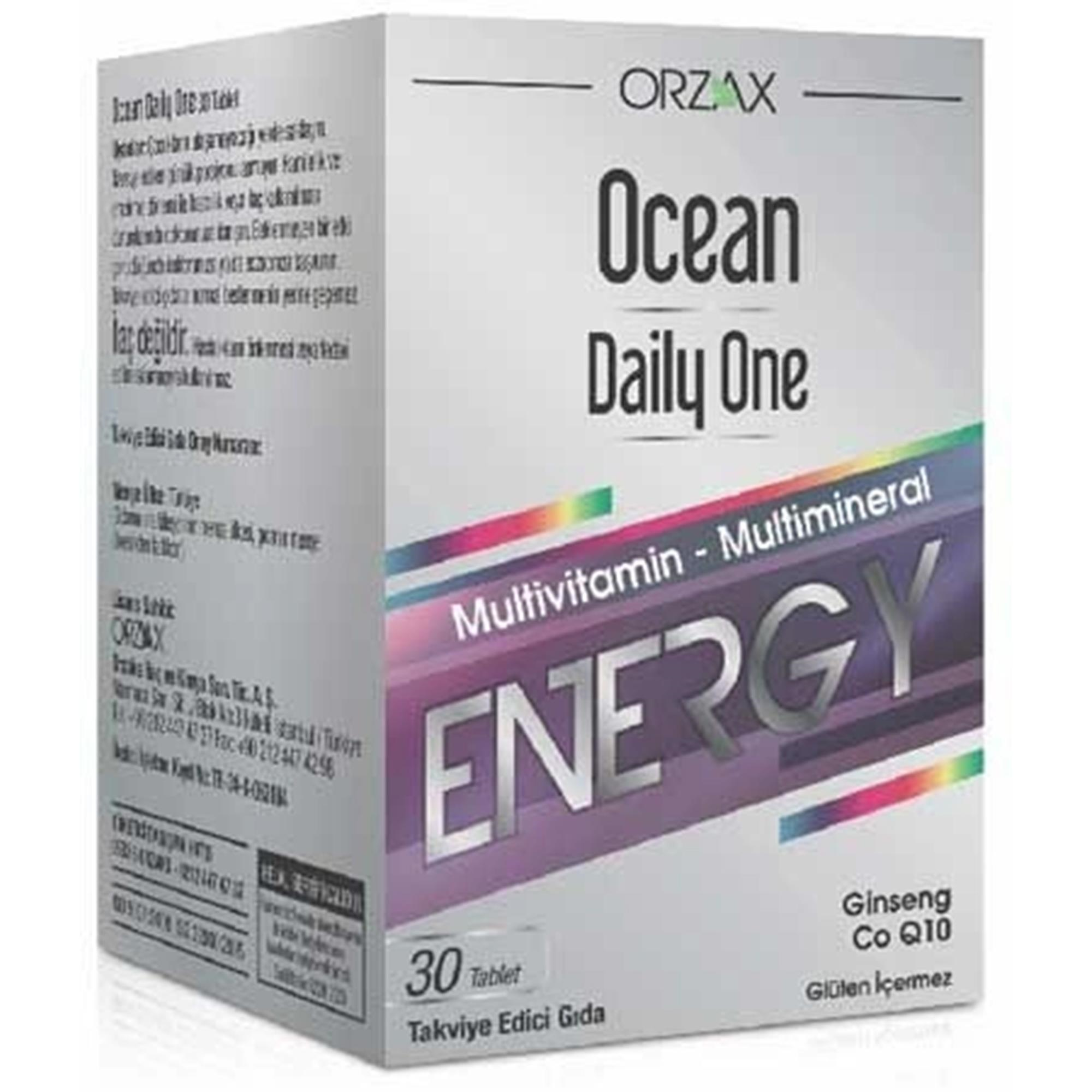 Orzax Ocean Daily One Energy Multivitamin 30 Tablet - Aromasız 