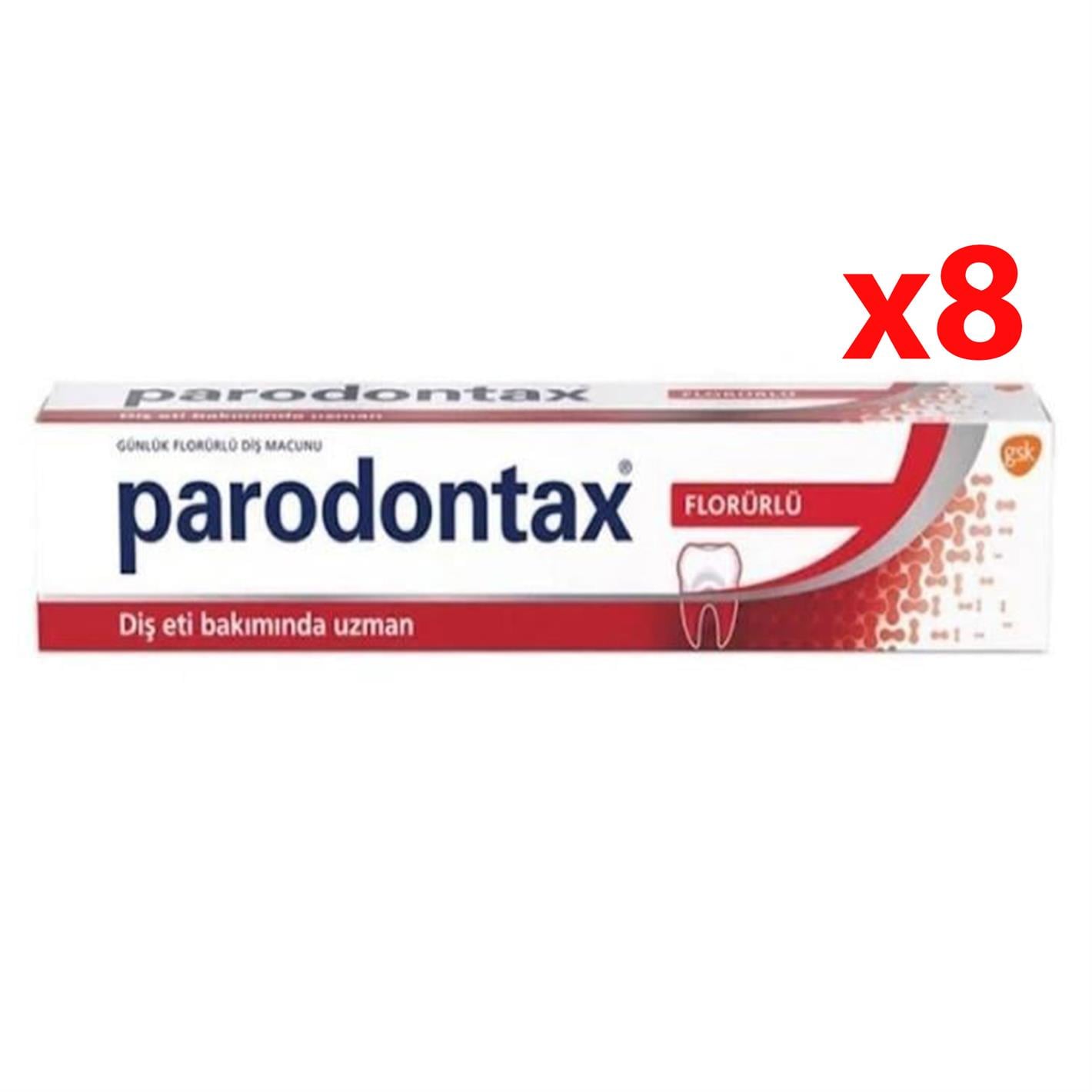Parodontax Florürlü Diş Macunu 75 ML 8 Adet