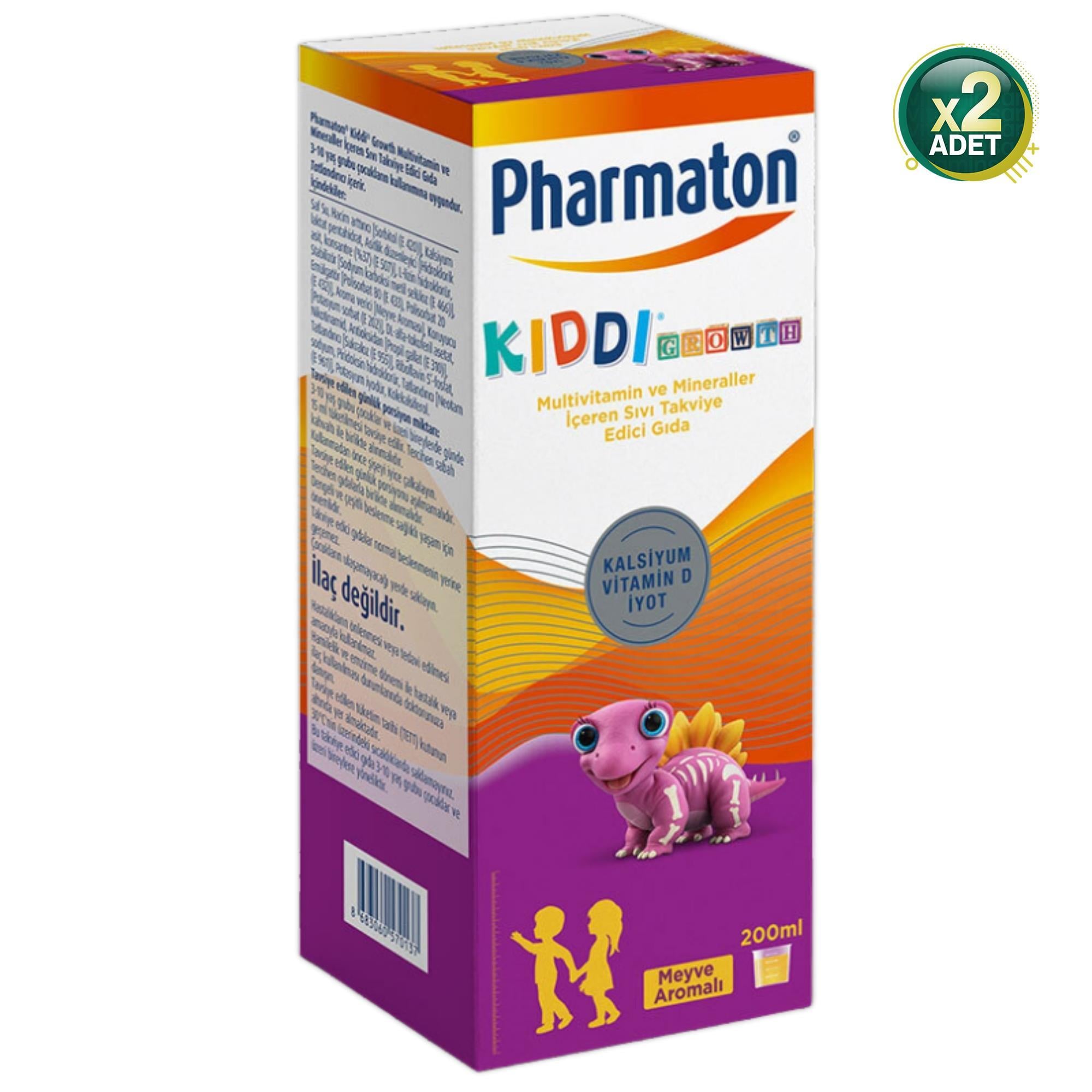 Pharmaton Kiddi Multivitamin Şurup 200 ml 2'li