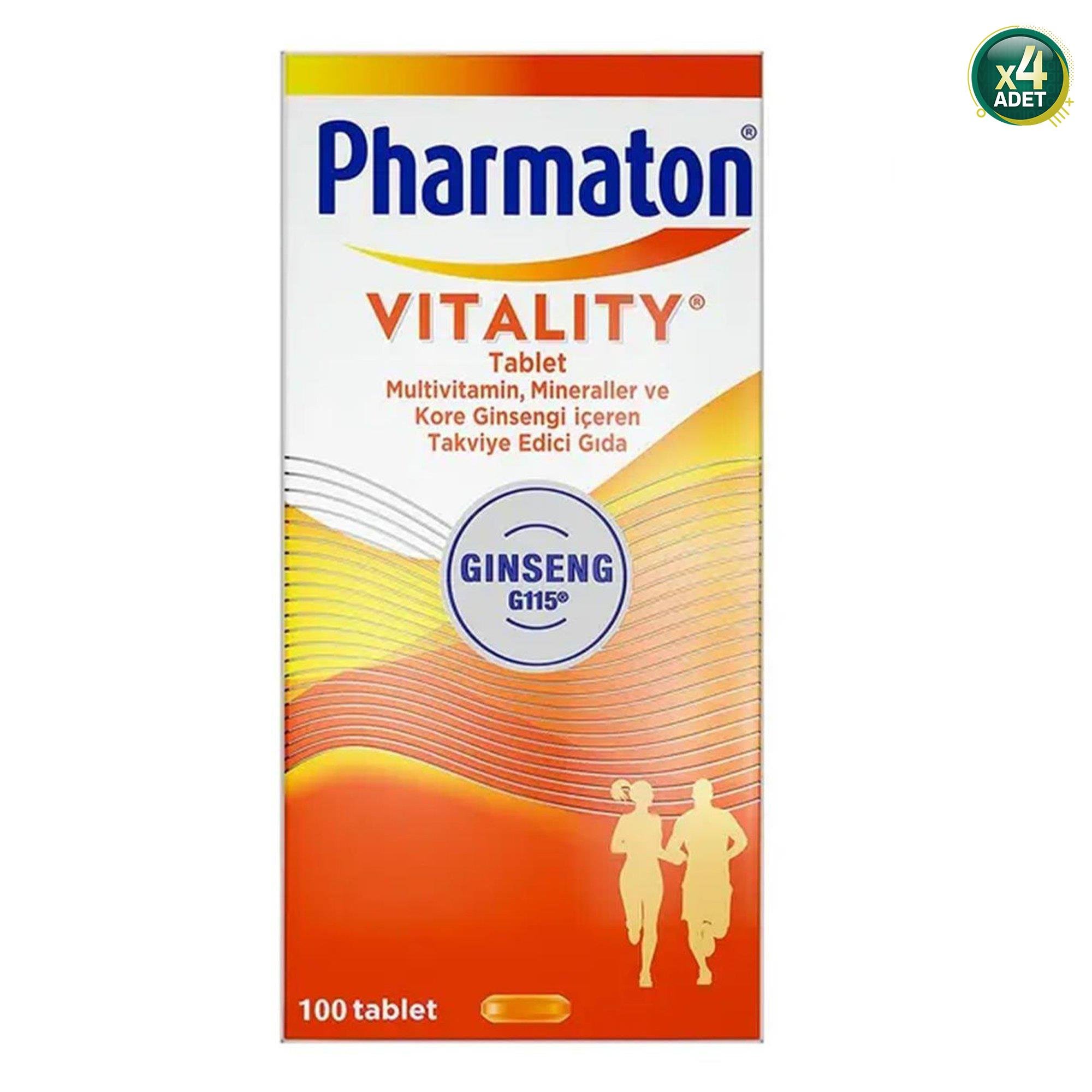 Pharmaton Vitality 100 Tablet 4 Adet