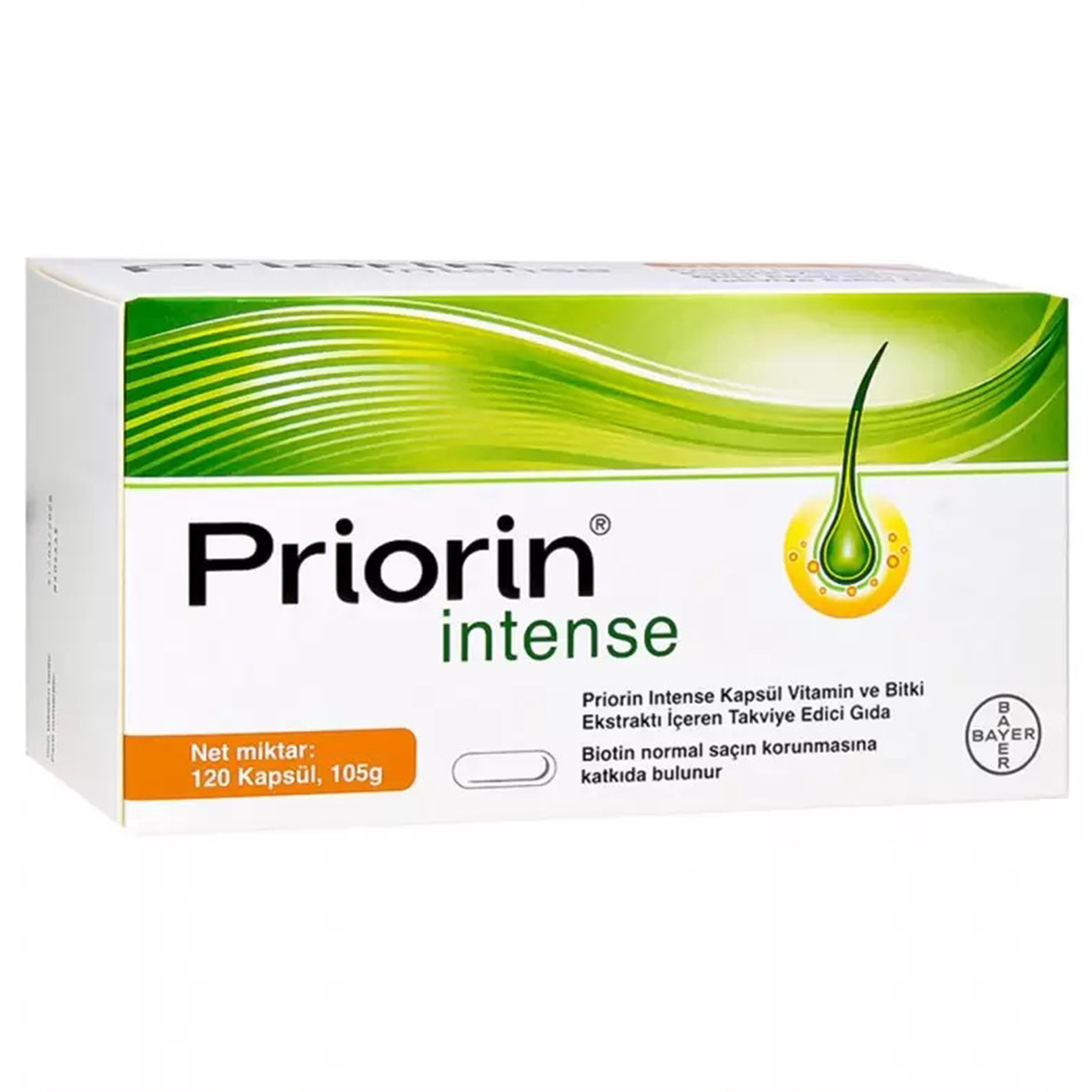 Priorin Intense Saç Sağlığını Destekleyen Doğal İçerikli Takviye Gıda - 120 Kapsül, Almanya Menşeli