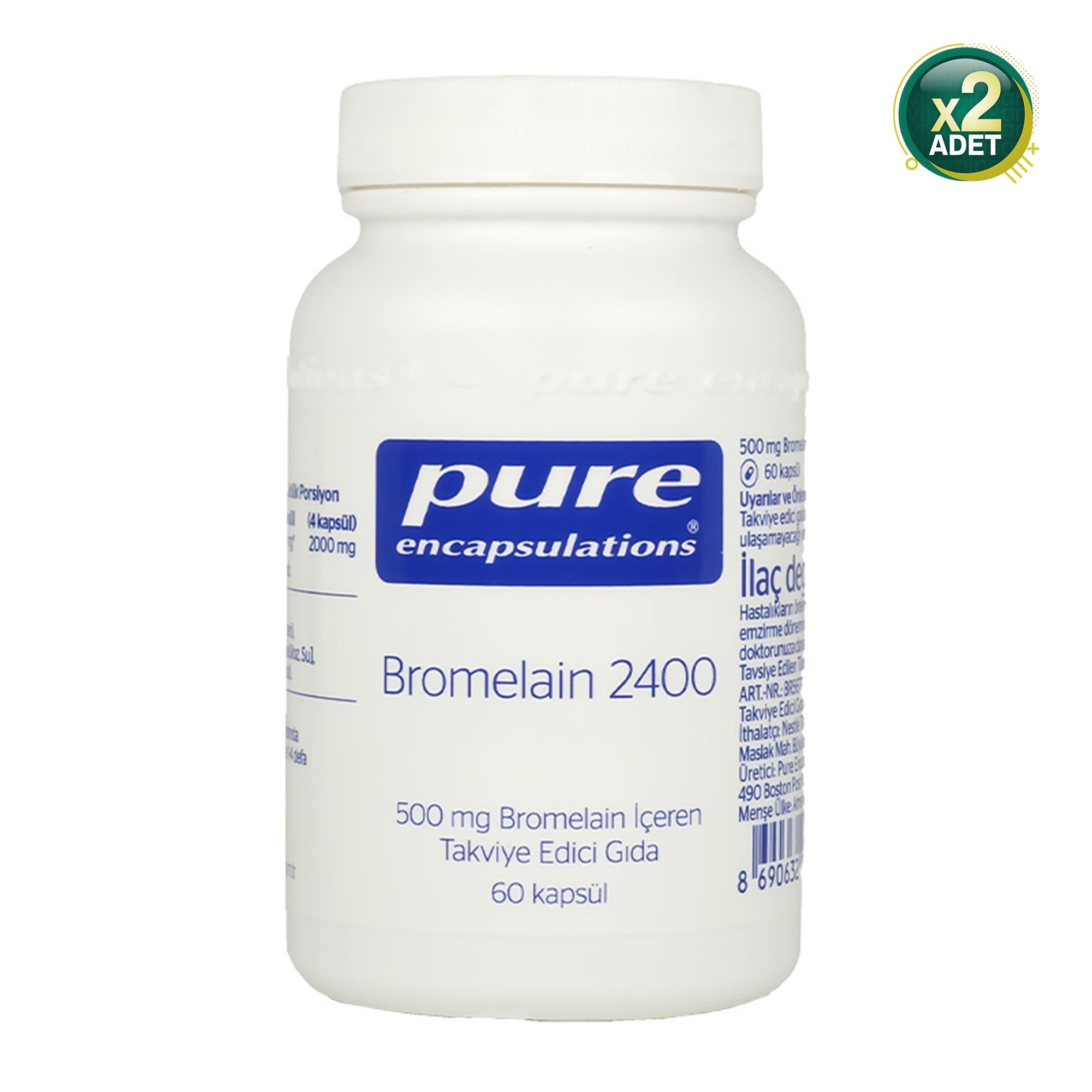 Pure Encapsulations Bromelain 2400 60 Kapsül 2 Adet
