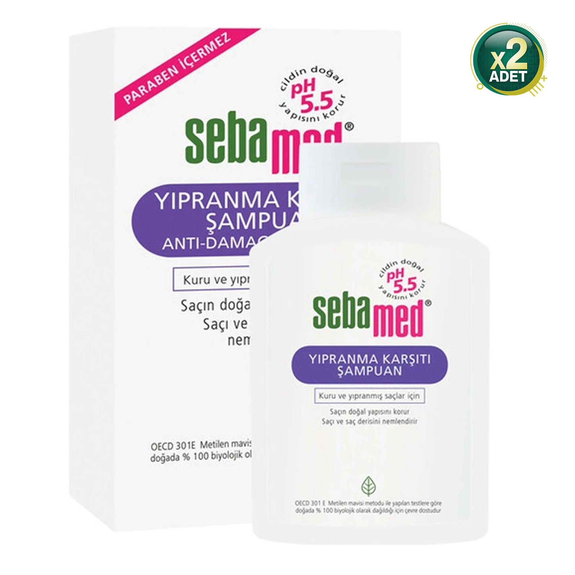 Sebamed Yıpranma Karşıtı Şampuan 200 ml 2 Adet