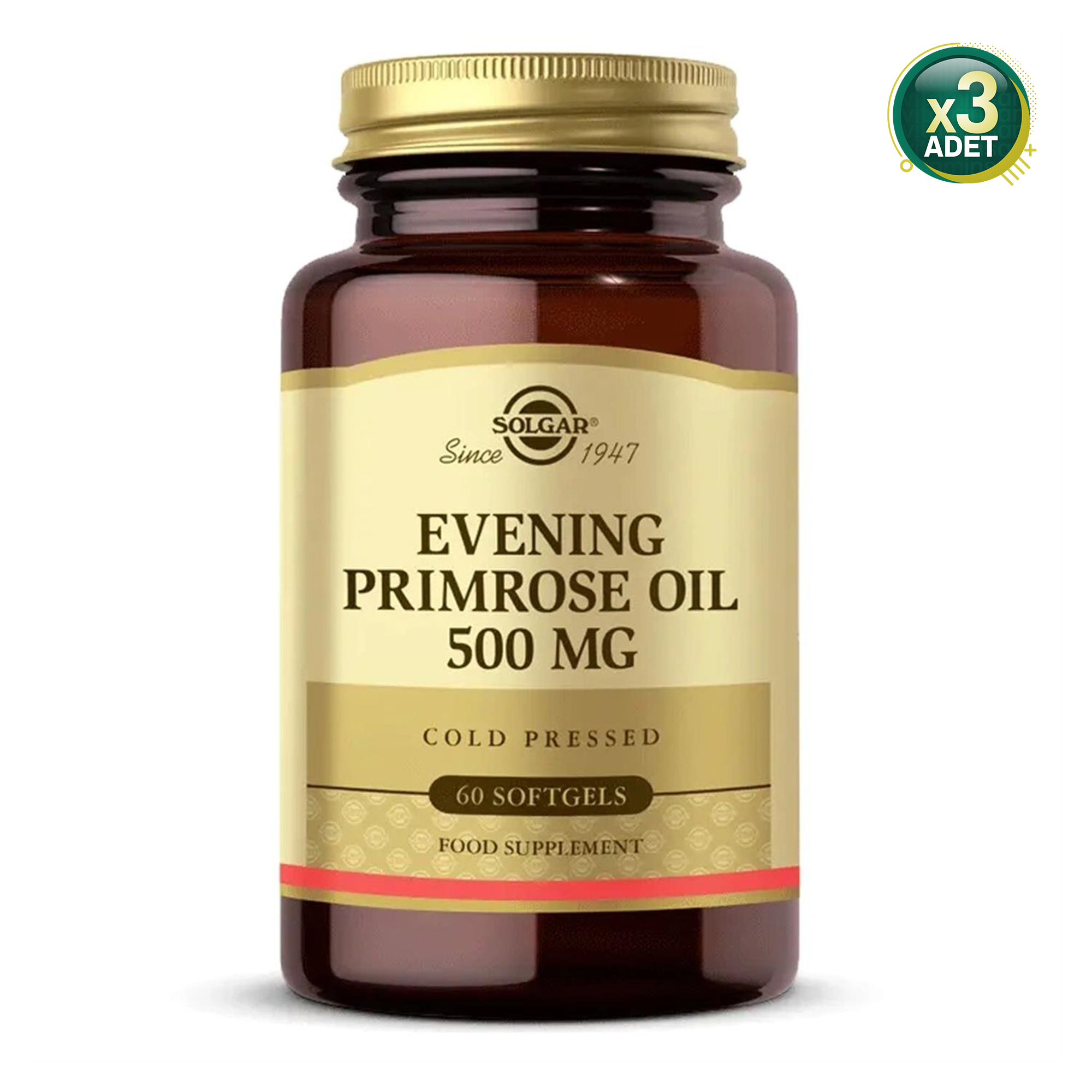 Solgar Evening Primrose Oil 500 mg 60 Yumuşak Jelatin Kapsül 3 Adet